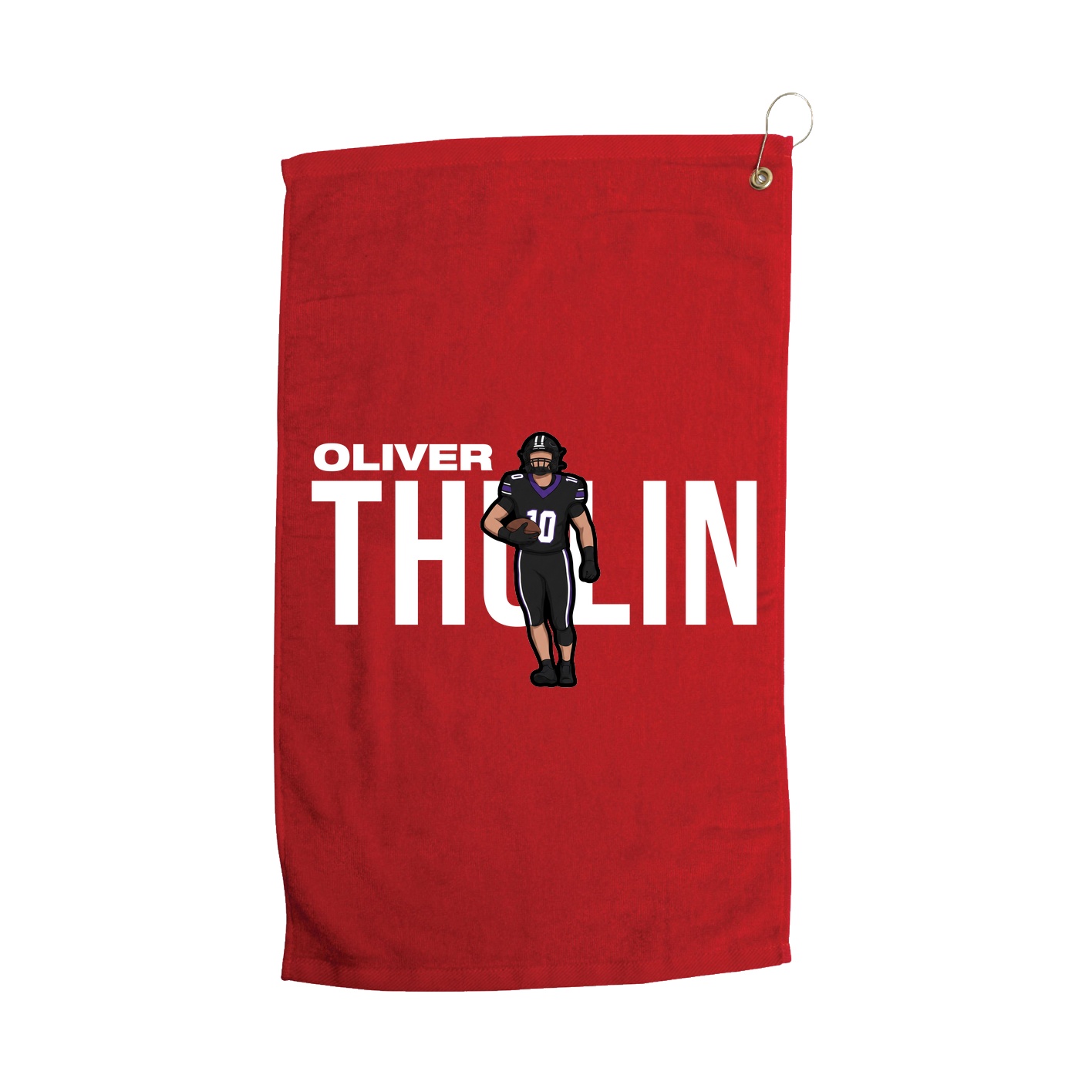 Golf Towel — Player Name in Red