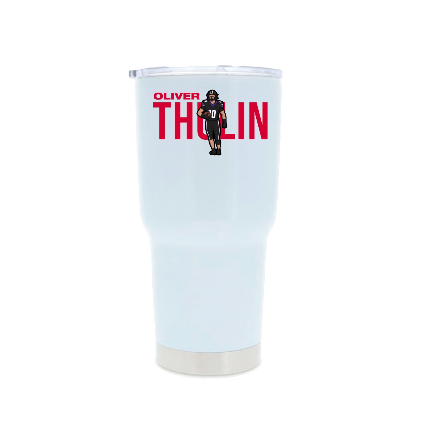 30oz Stainless Steel Tumbler — Player Name in White