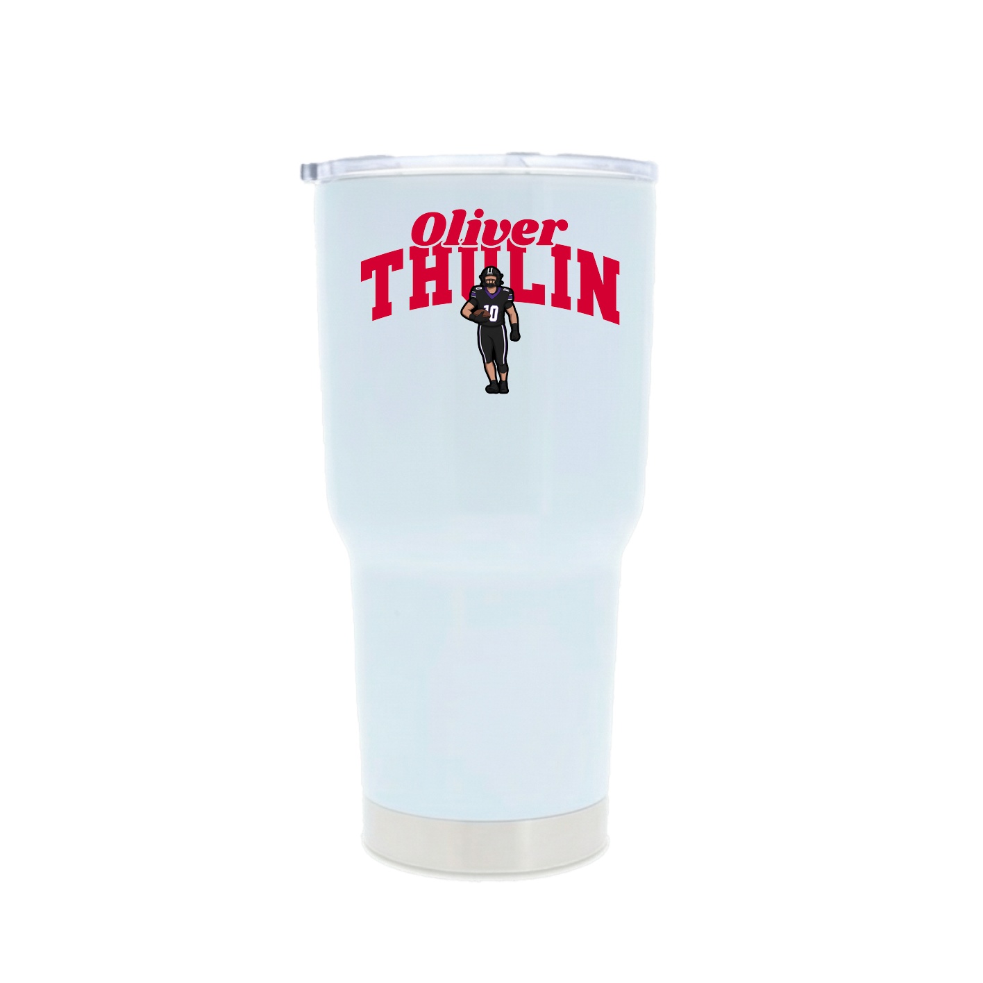 30oz Stainless Steel Tumbler — Signature Arch in White