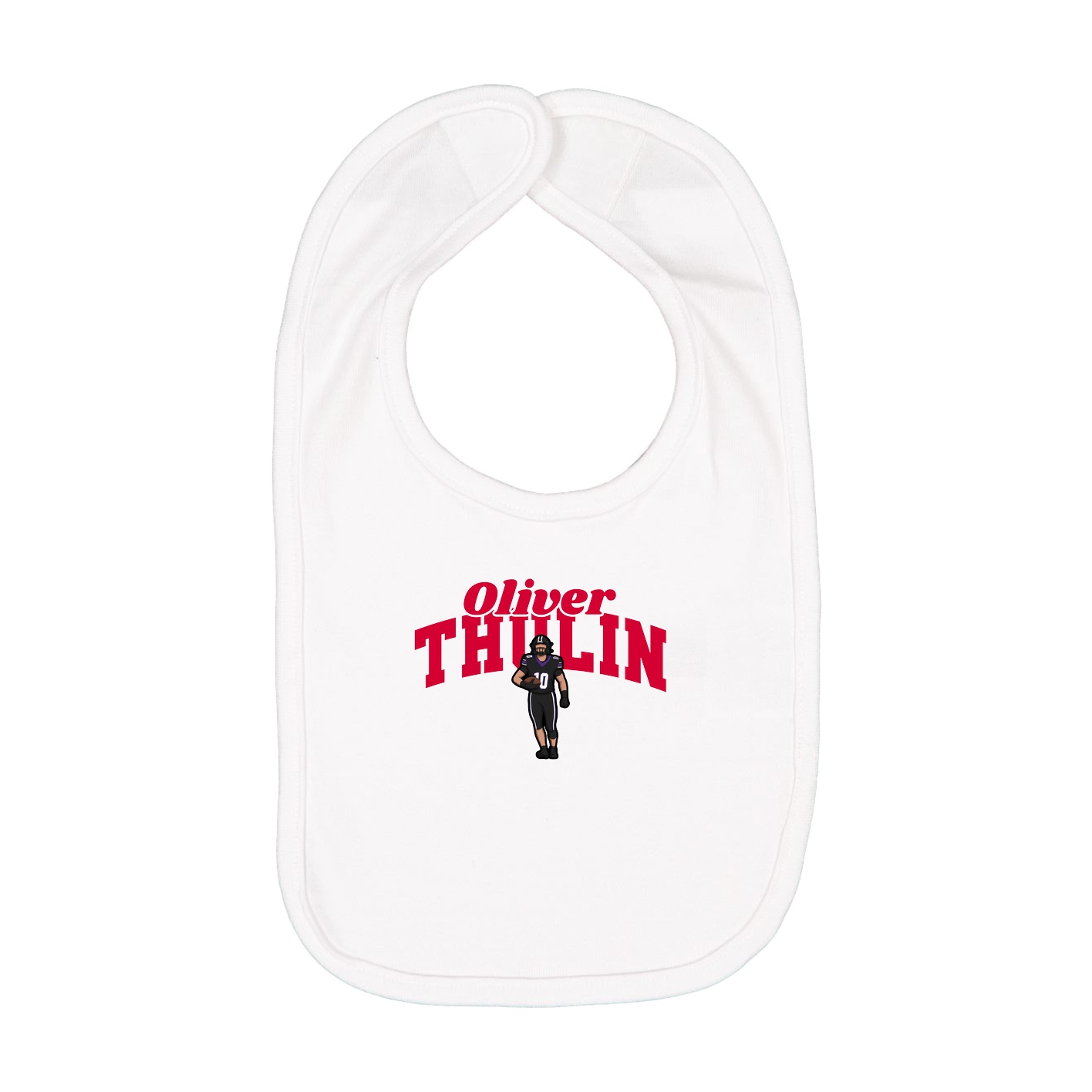 Infant Bib — Signature Arch in White