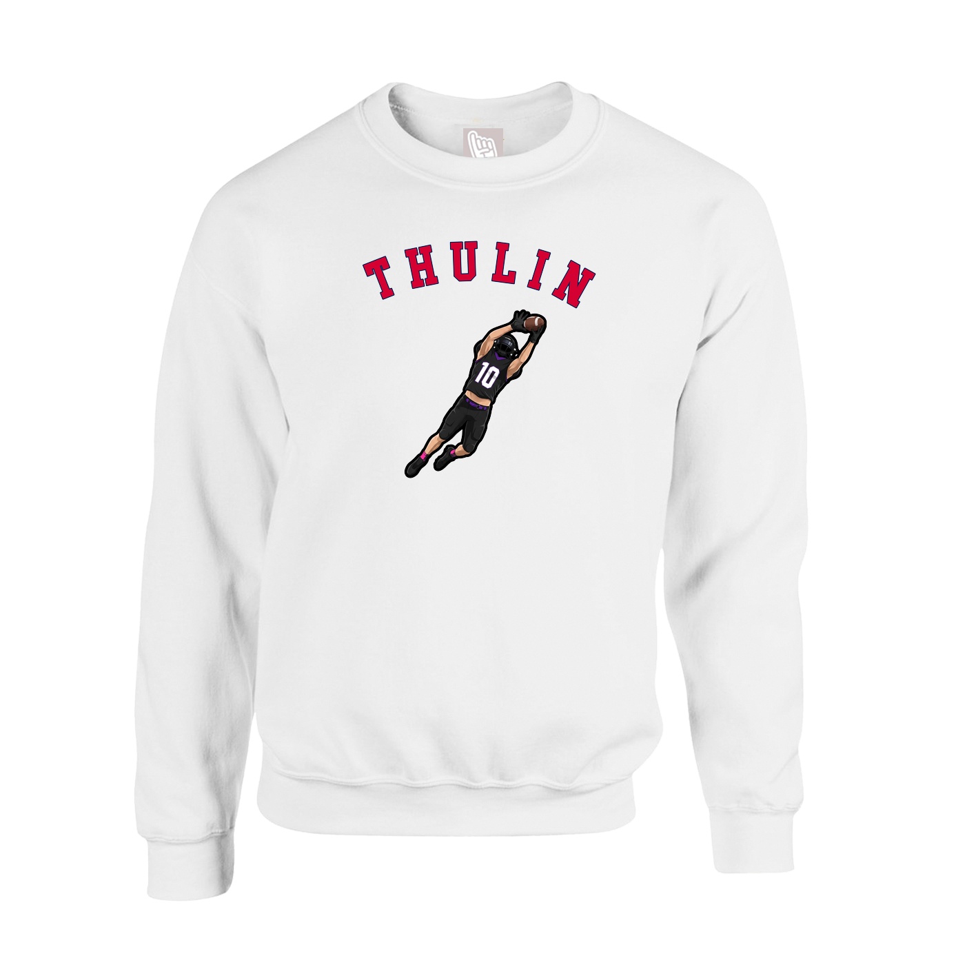Fleece Crew — Shirsey Arch in White