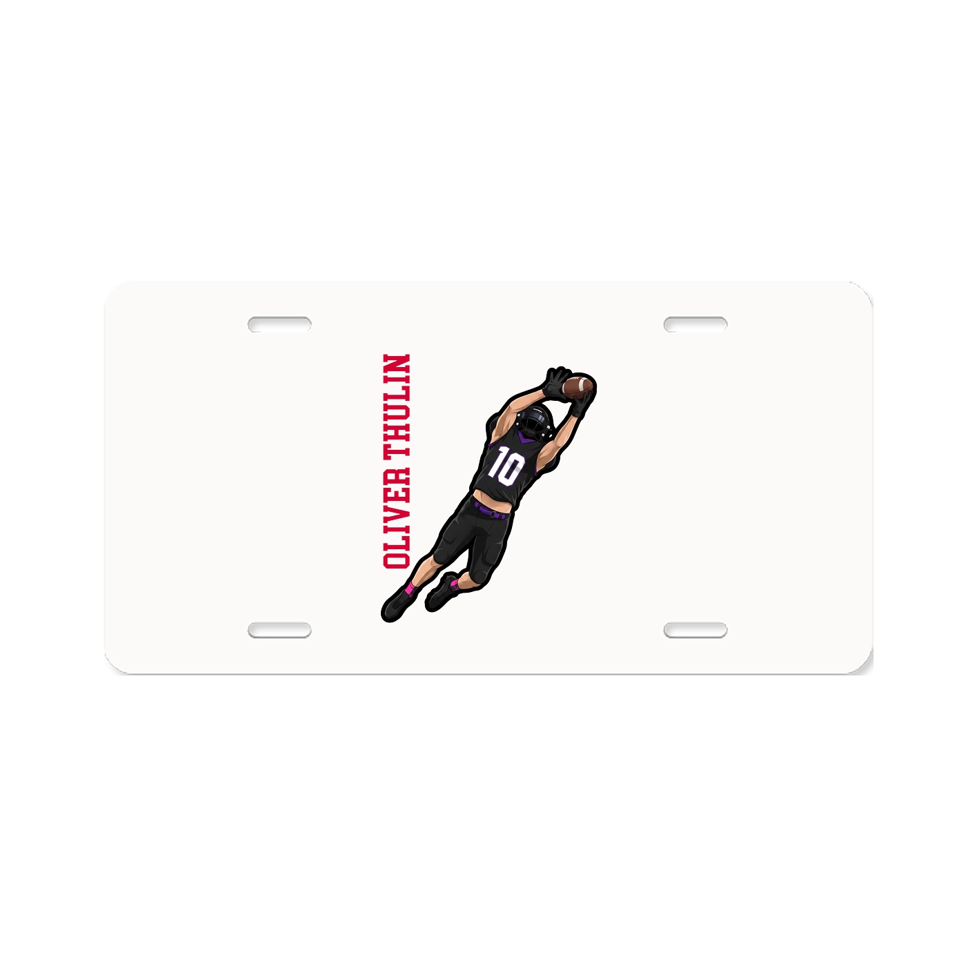 License Plate — Name Vertical in Classic