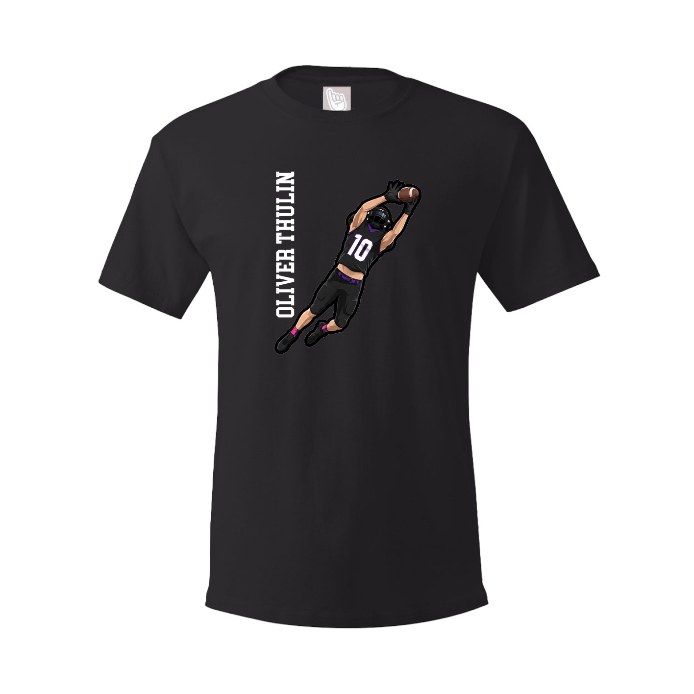 Youth Tee — Name Vertical in Black