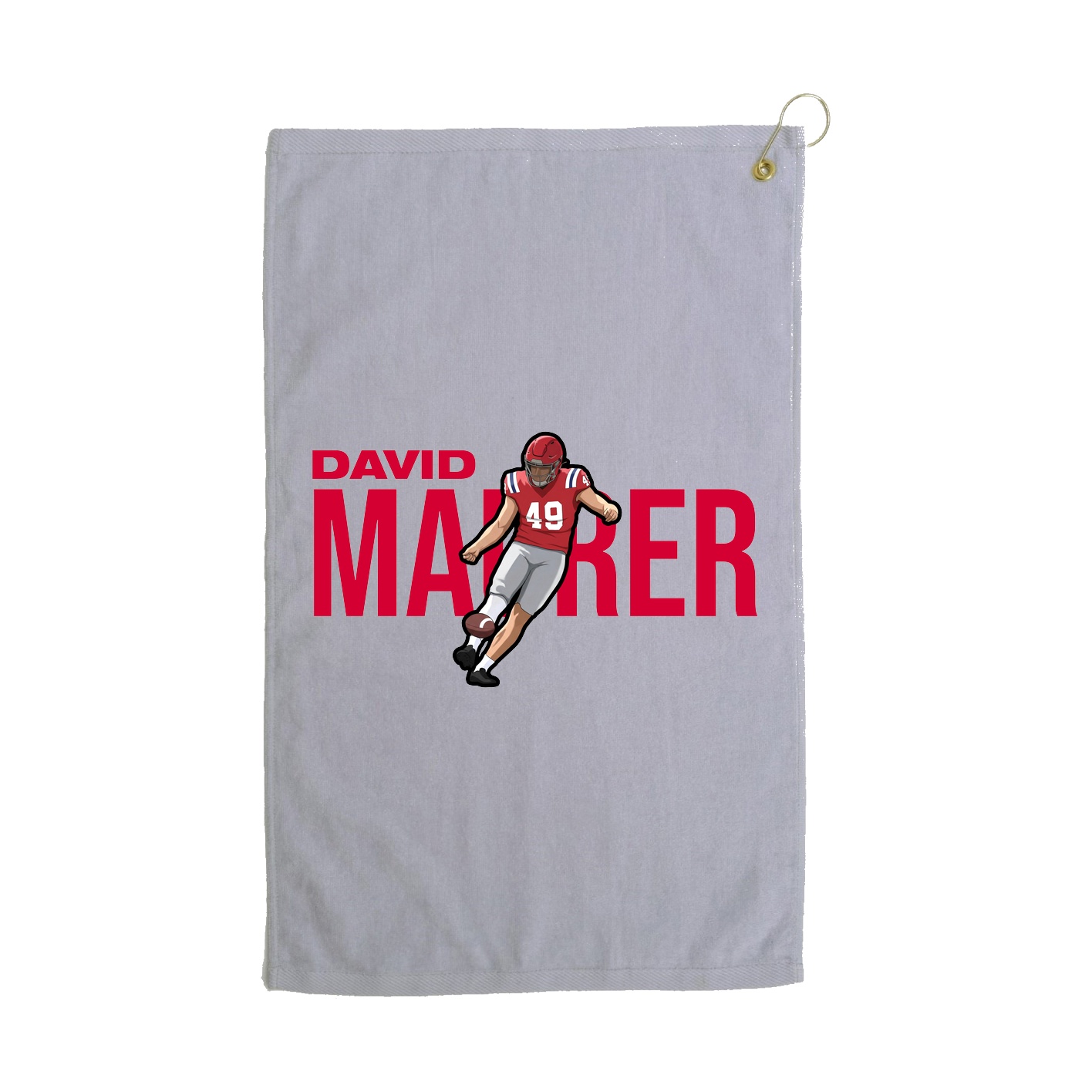 Golf Towel — Player Name in Grey