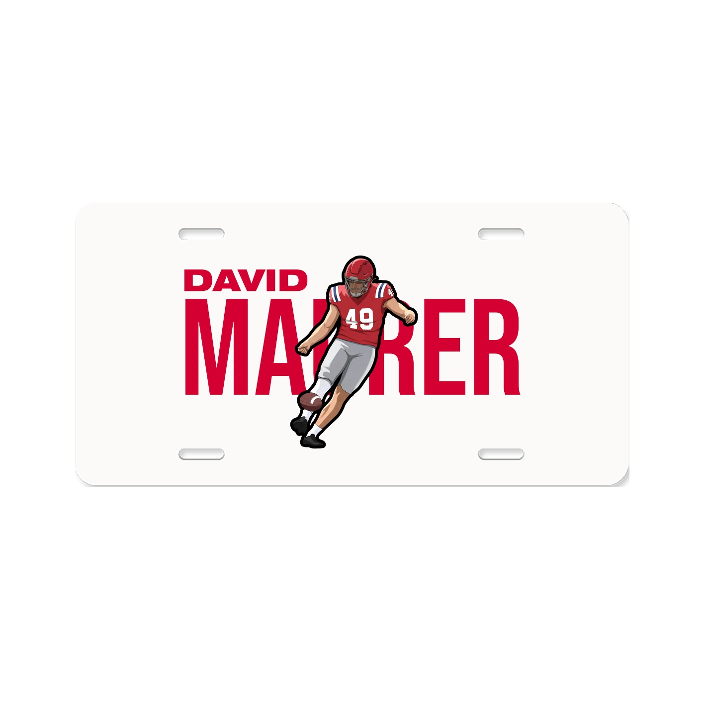 License Plate — Player Name in Classic