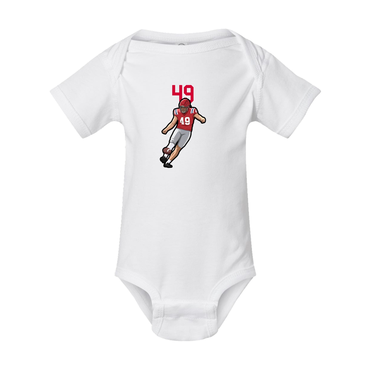 Baby Onesie — Number Top in White