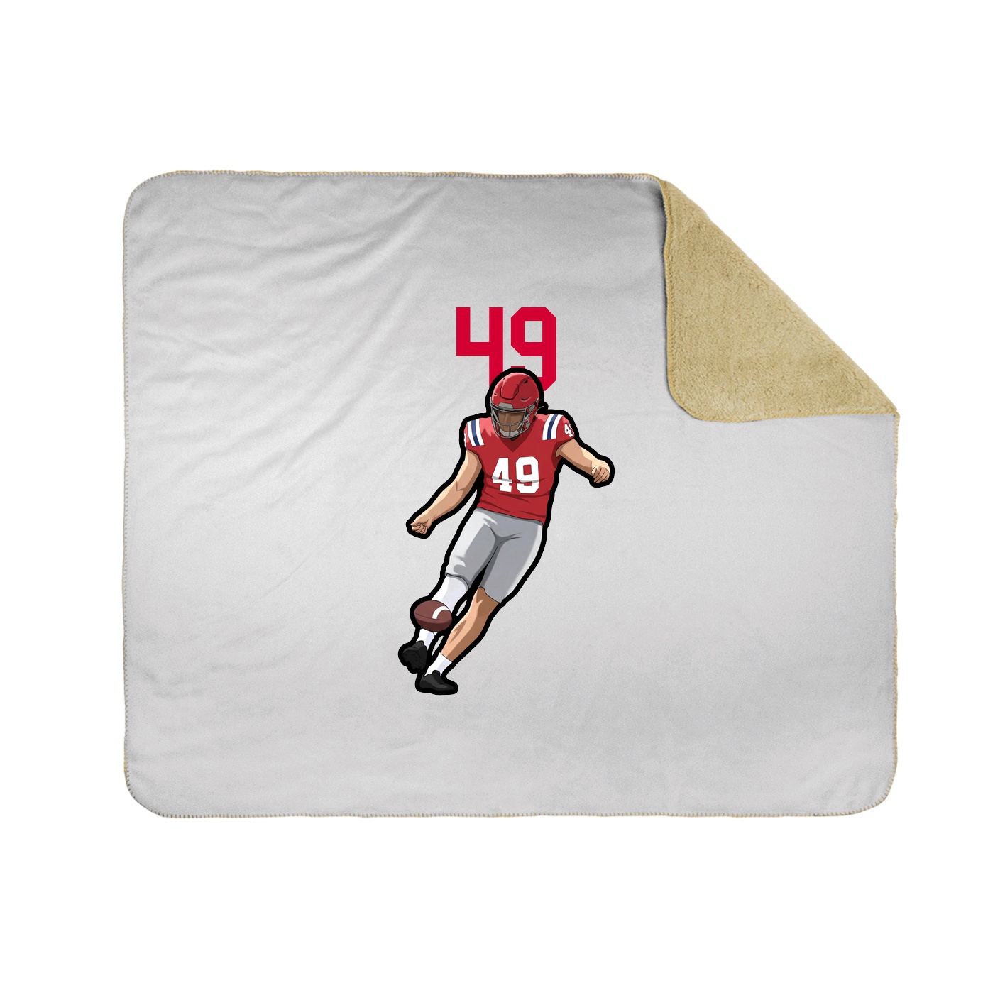 Throw Blanket — Number Top in White