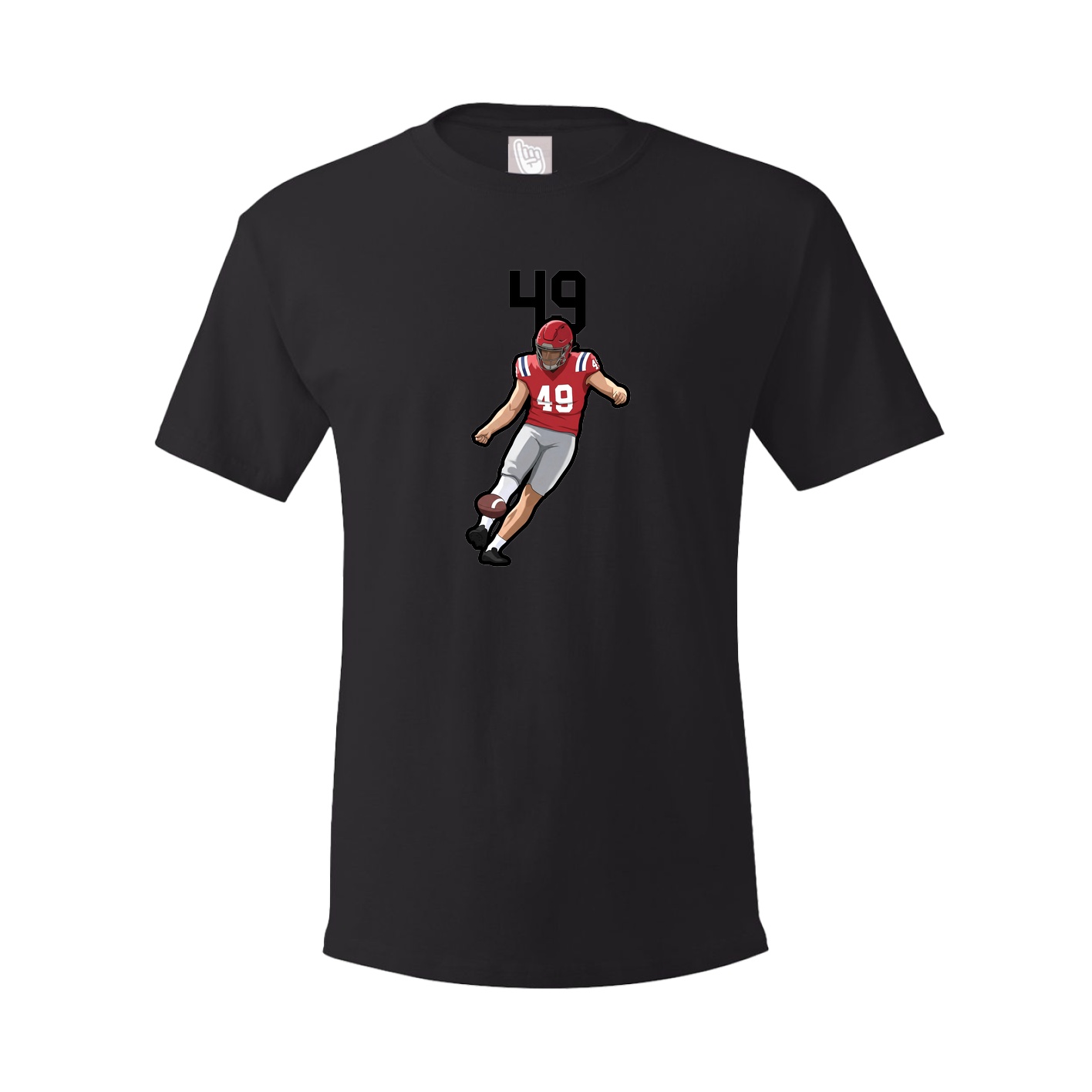 Youth Tee — Number Top in Black