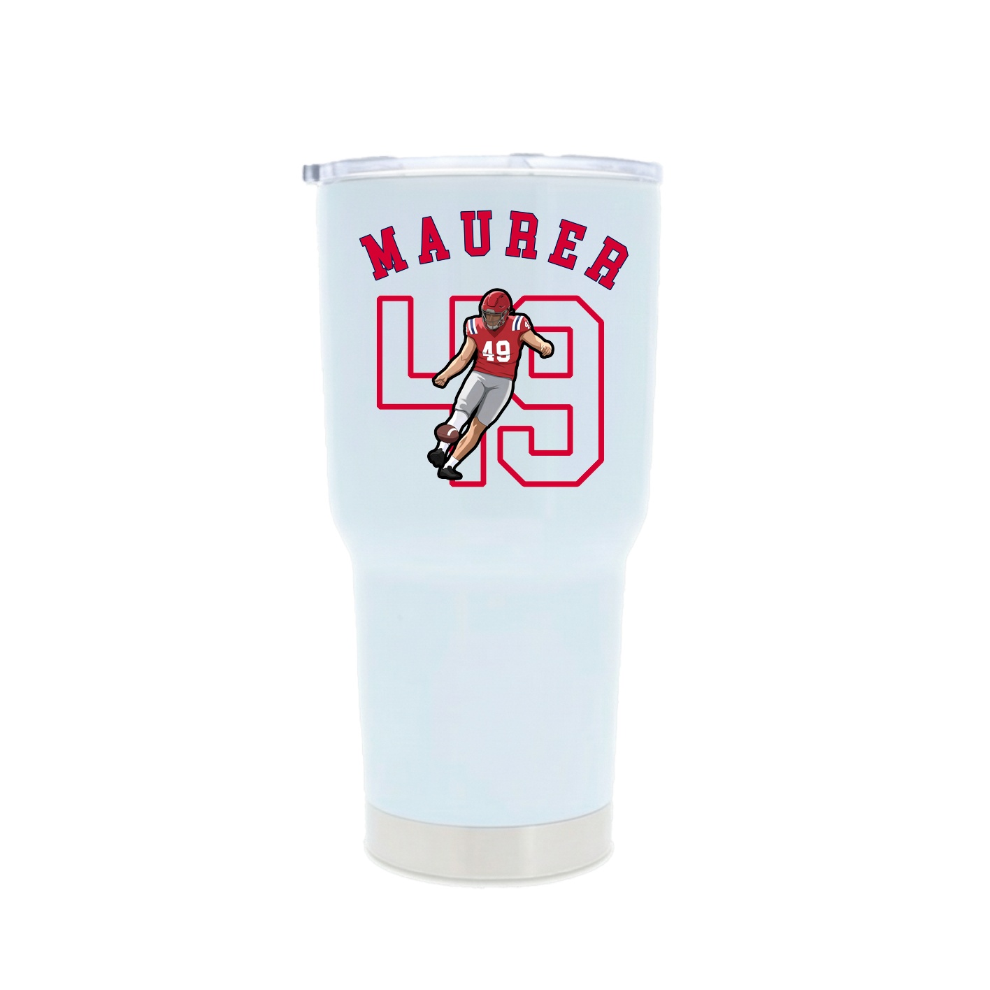 30oz Stainless Steel Tumbler — Shirsey Arch in White