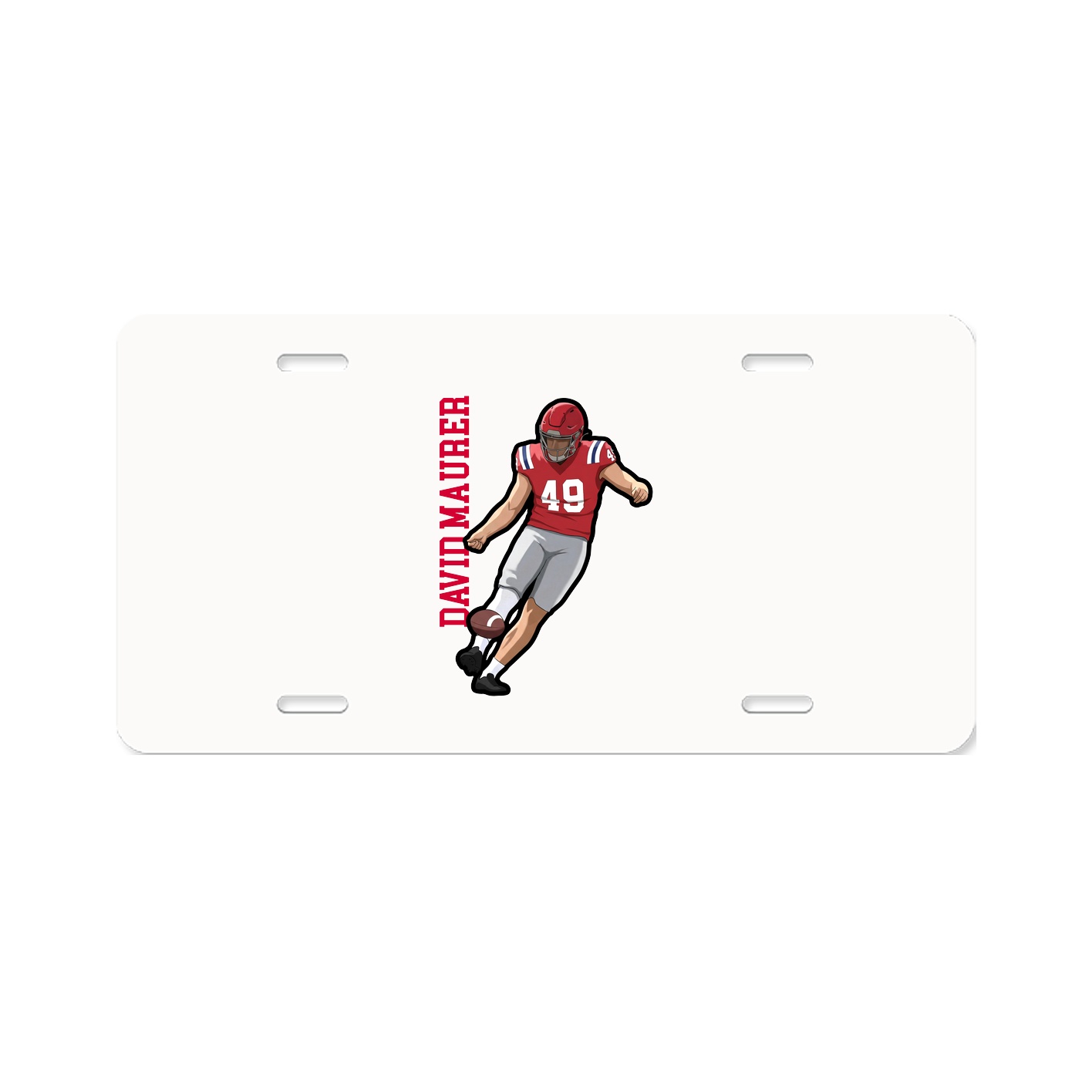 License Plate — Name Vertical in Classic