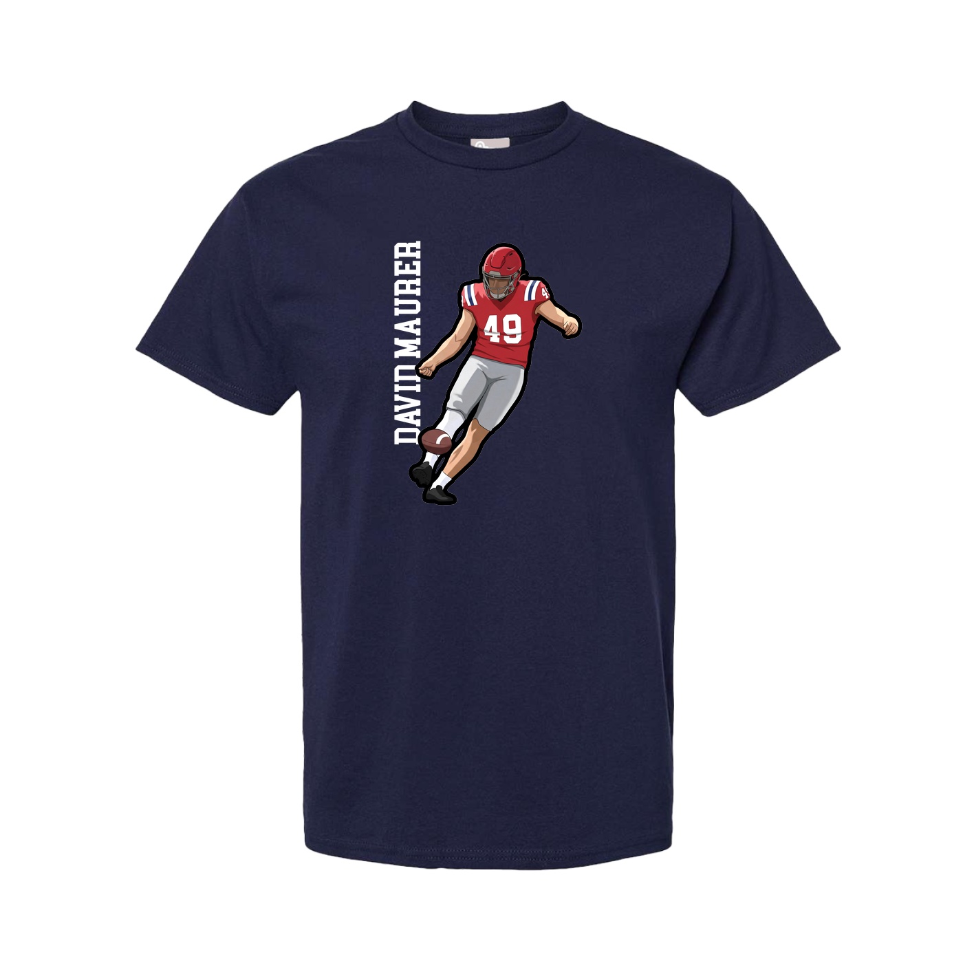 Youth Tee — Name Vertical in Navy