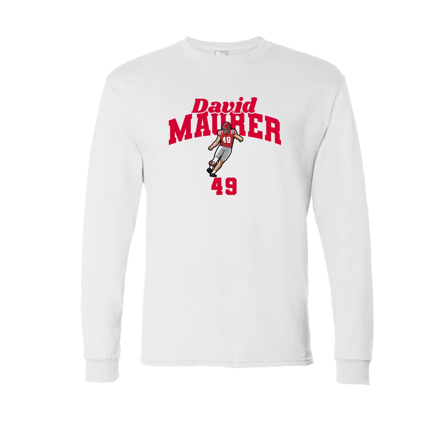 Long Sleeve Tee — Signature Arch in White