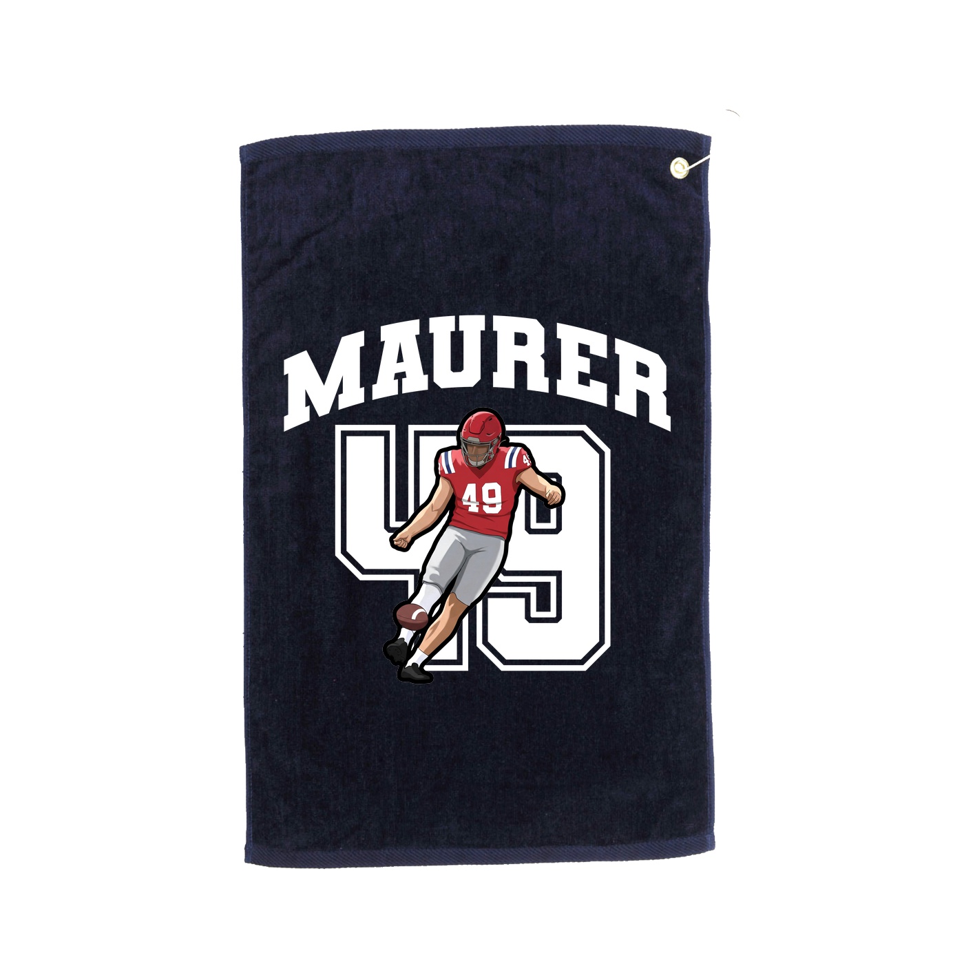 Golf Towel — Number in Navy