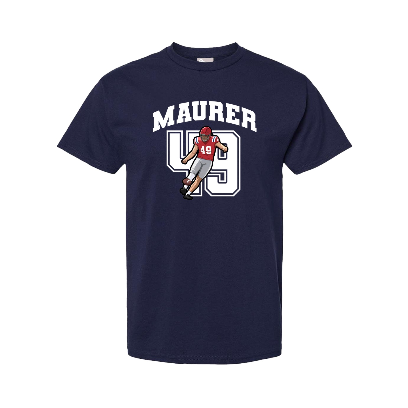 Youth Tee — Number in Navy