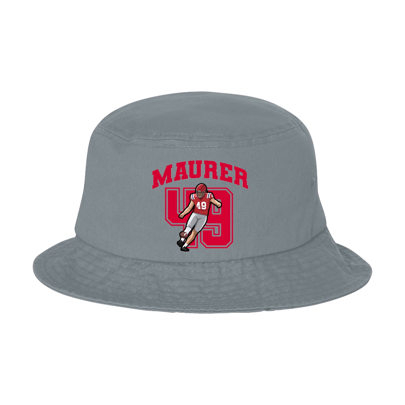 Bucket Cap — Number in Grey