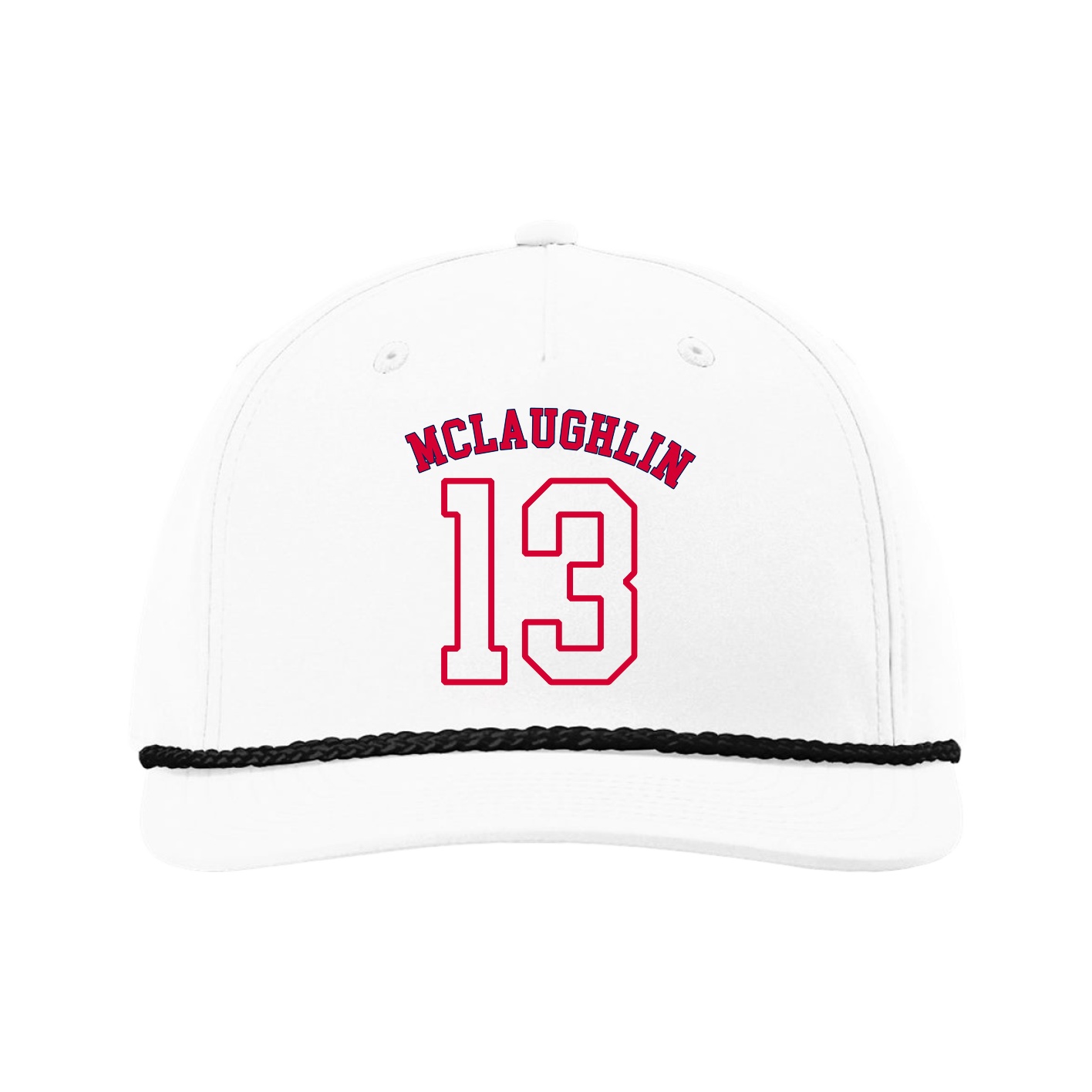 Five-Panel Classic Rope Cap — Shirsey Arch in White