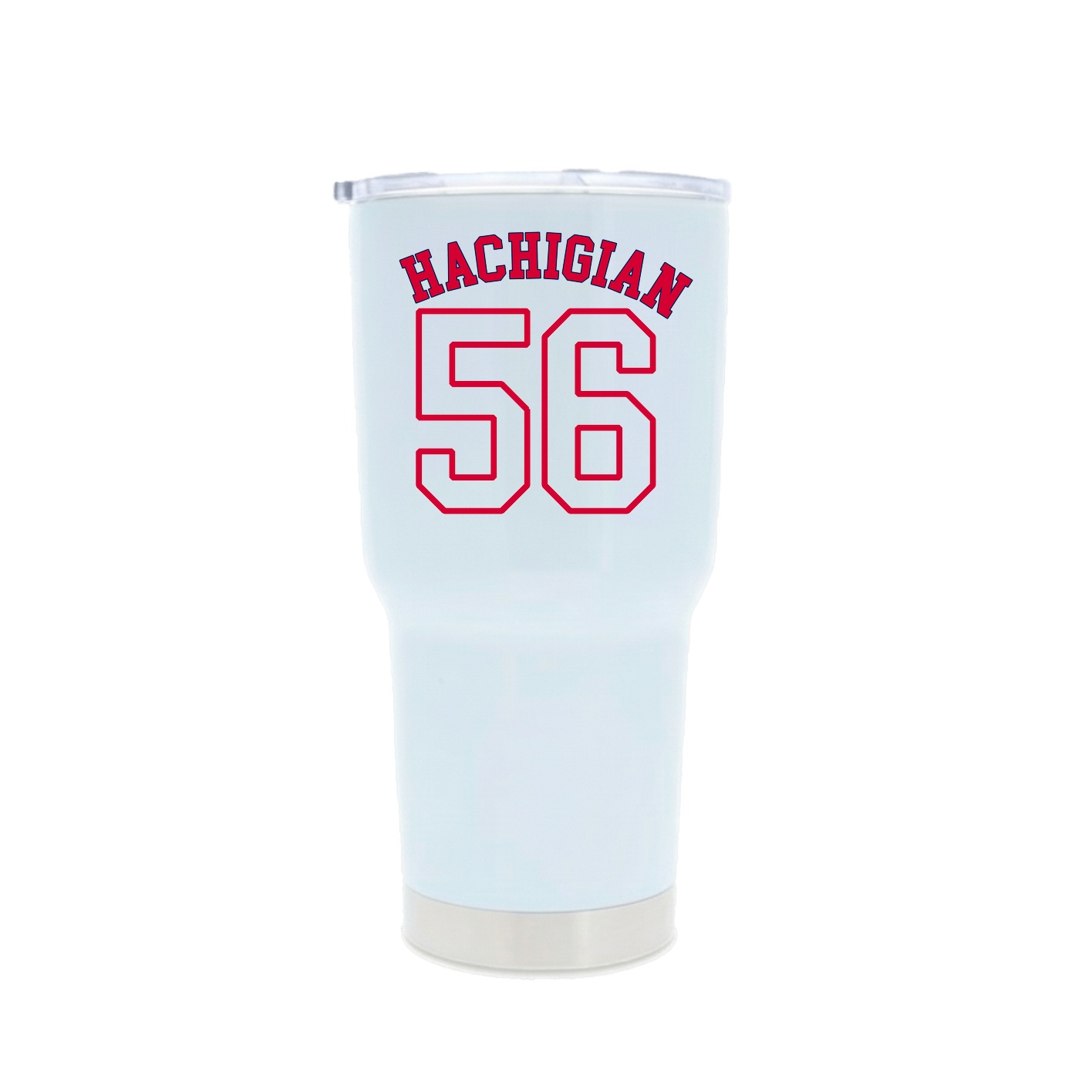 30oz Stainless Steel Tumbler — Shirsey Arch in White