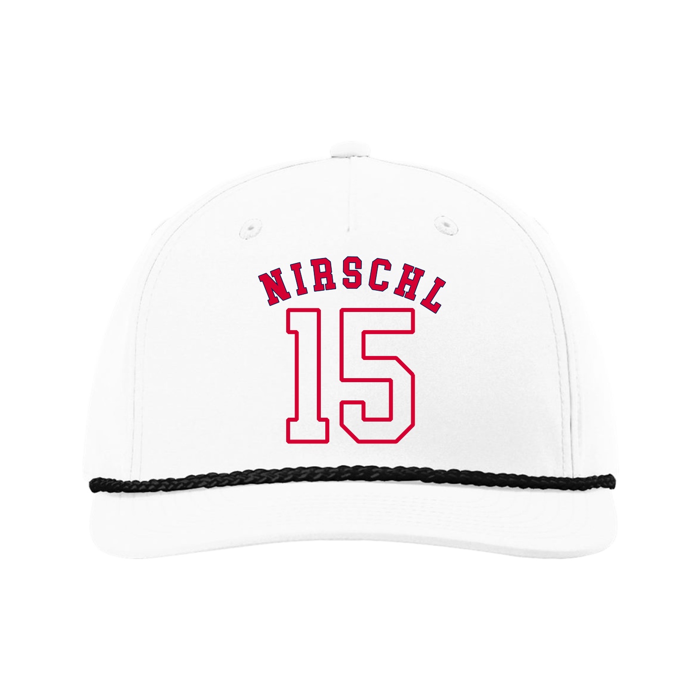 Five-Panel Classic Rope Cap — Shirsey Arch in White