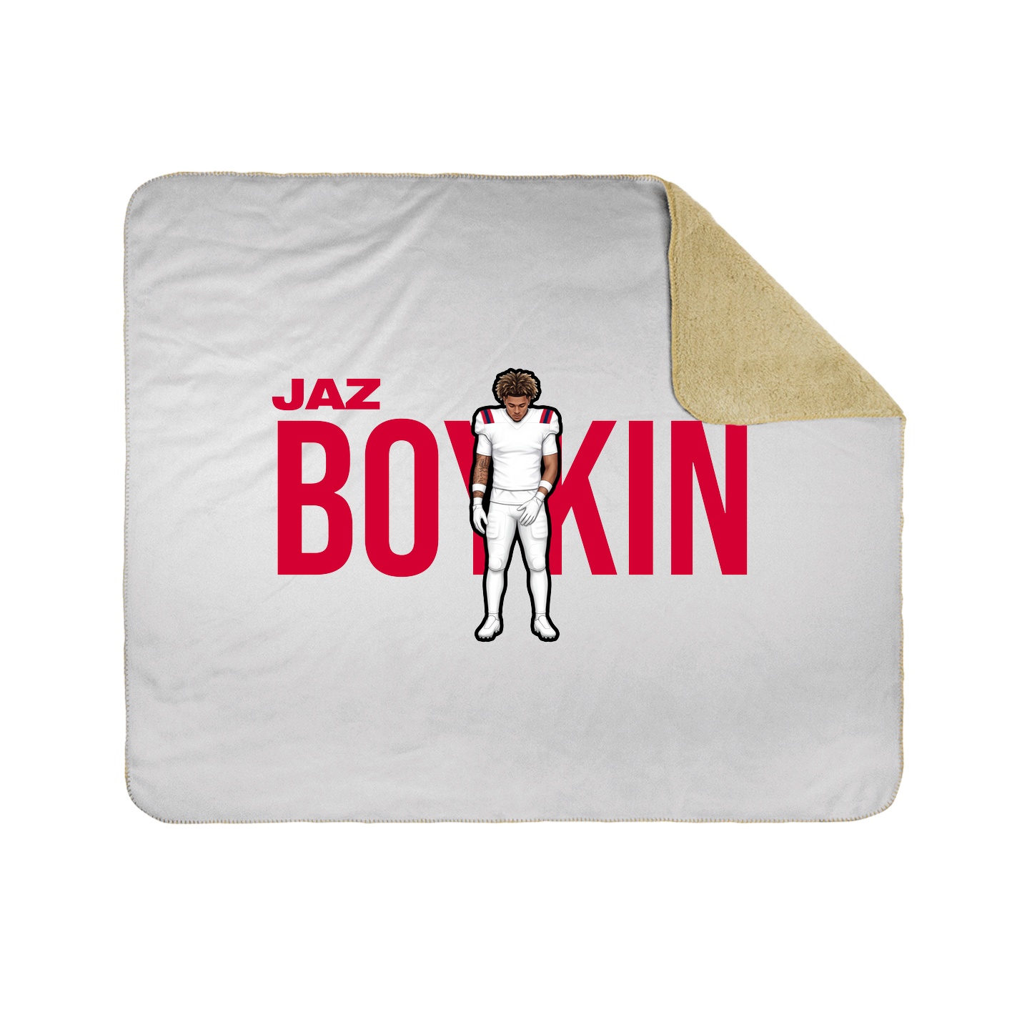 Throw Blanket — Player Name in White