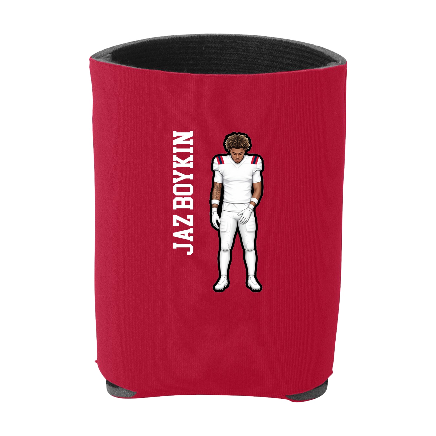 Can Holder — Name Vertical in Red