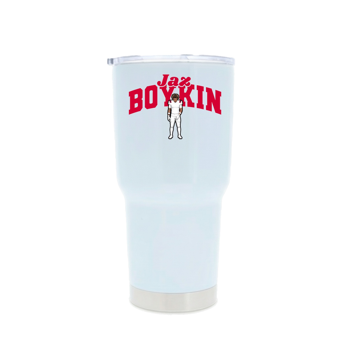 30oz Stainless Steel Tumbler — Signature Arch in White