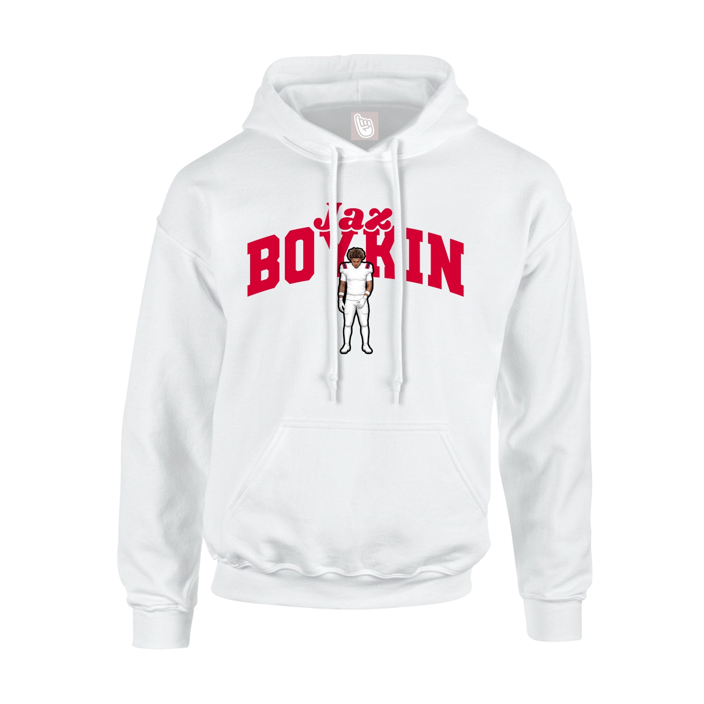 Hoodie — Signature Arch in White