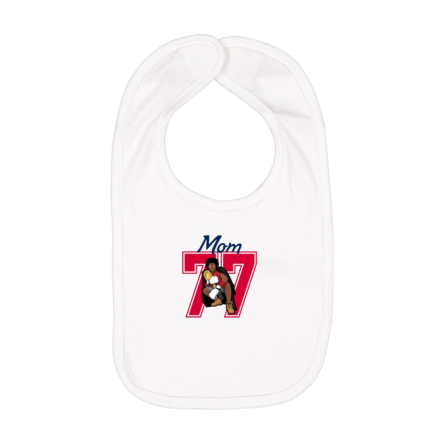 Infant Bib — Mothers Day Shirsey in White