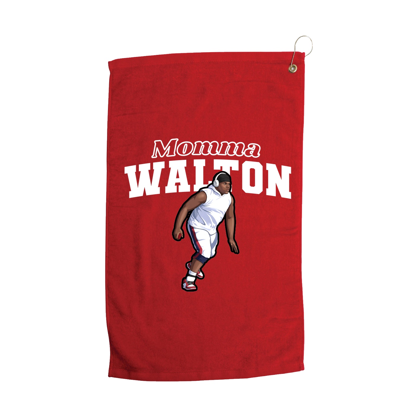 Golf Towel — Mothers Day Block in Red