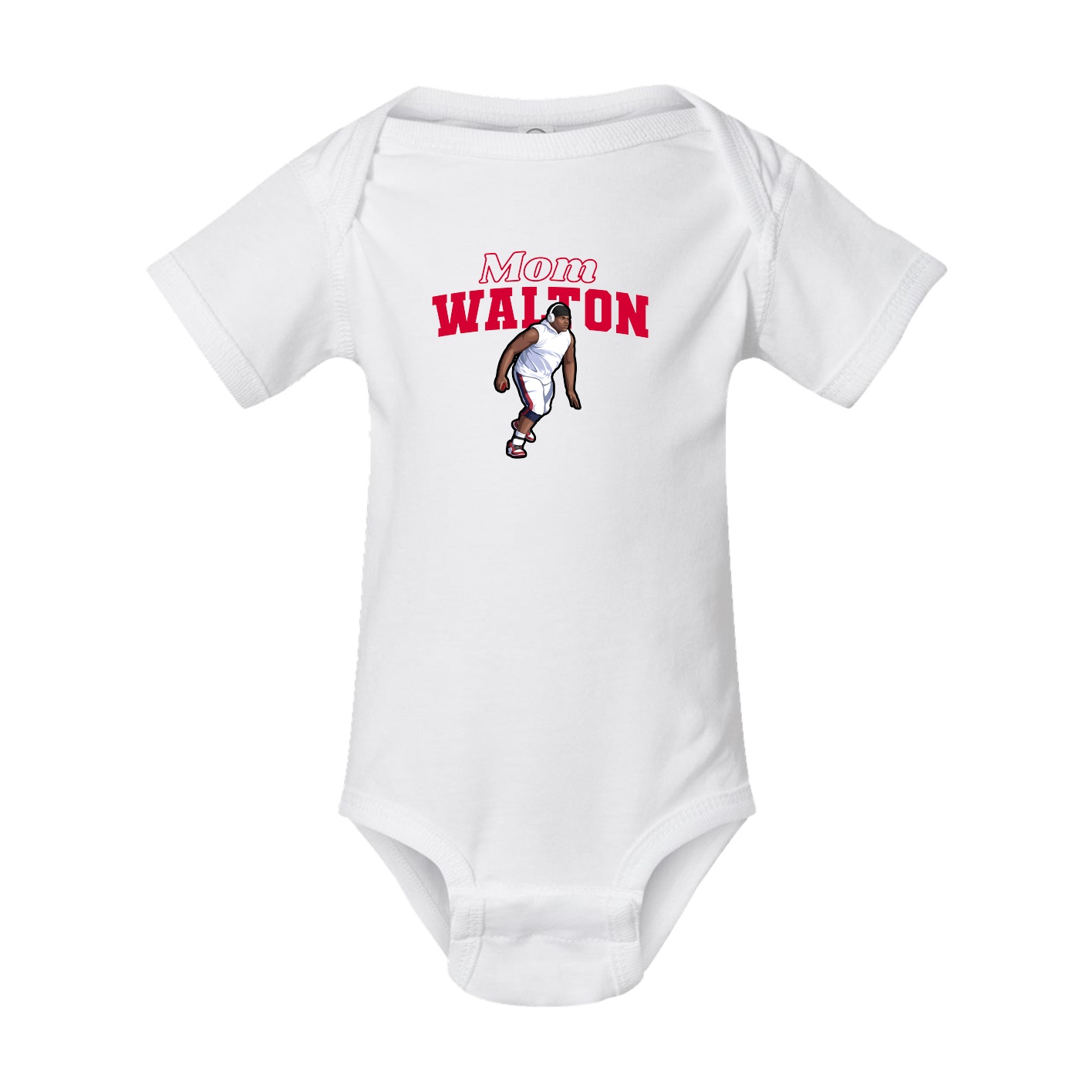 Baby Onesie — Mothers Day Block in White