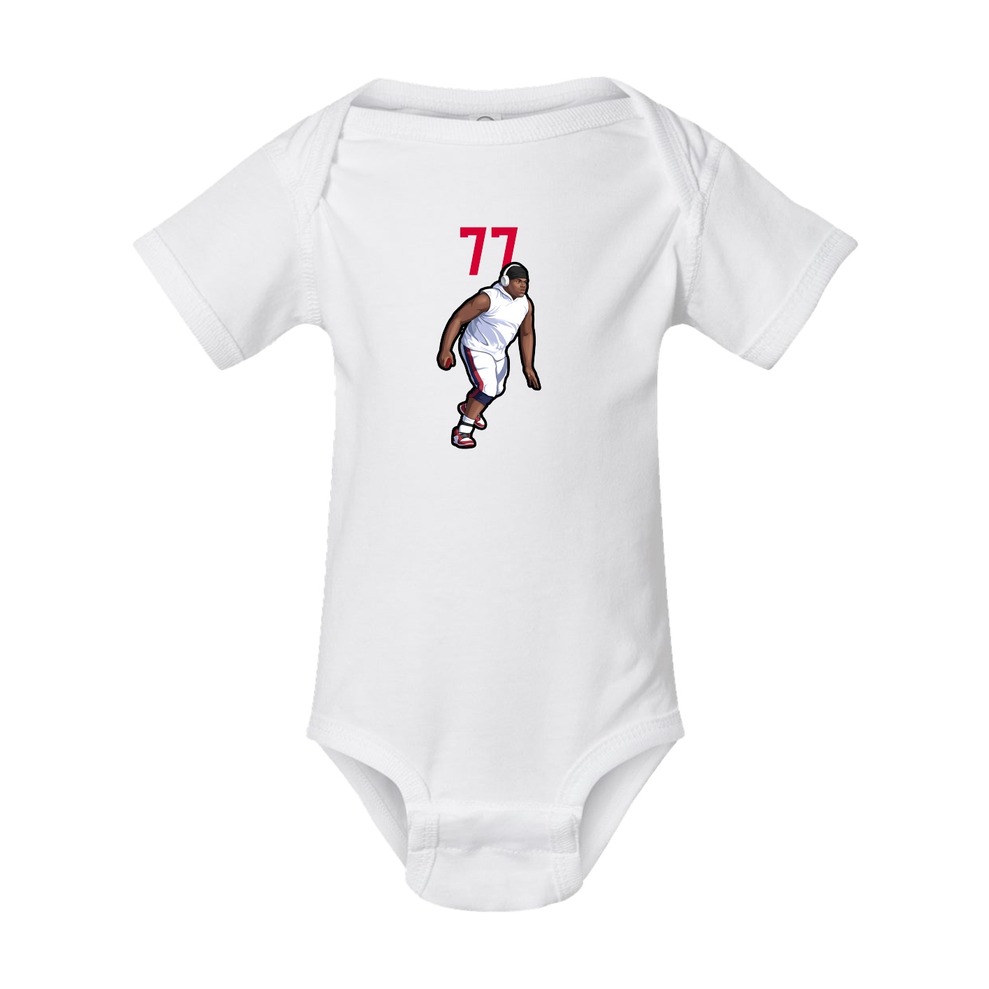 Baby Onesie — Number Top in White