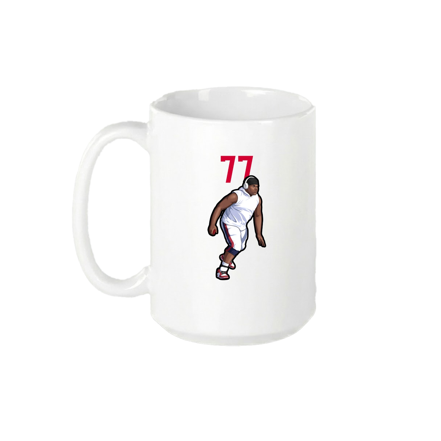 15oz Coffee Mug — Number Top in White