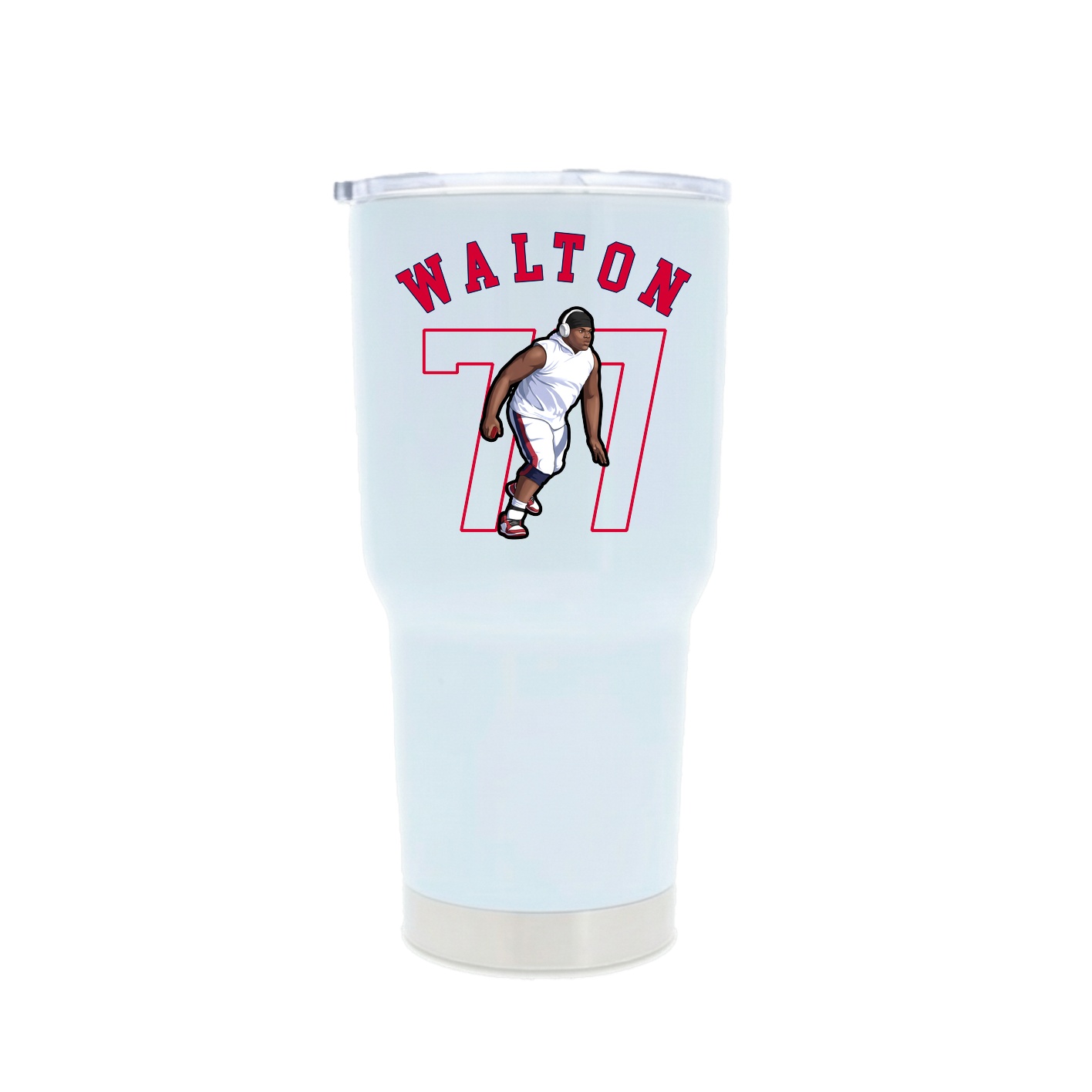 30oz Stainless Steel Tumbler — Shirsey Arch in White