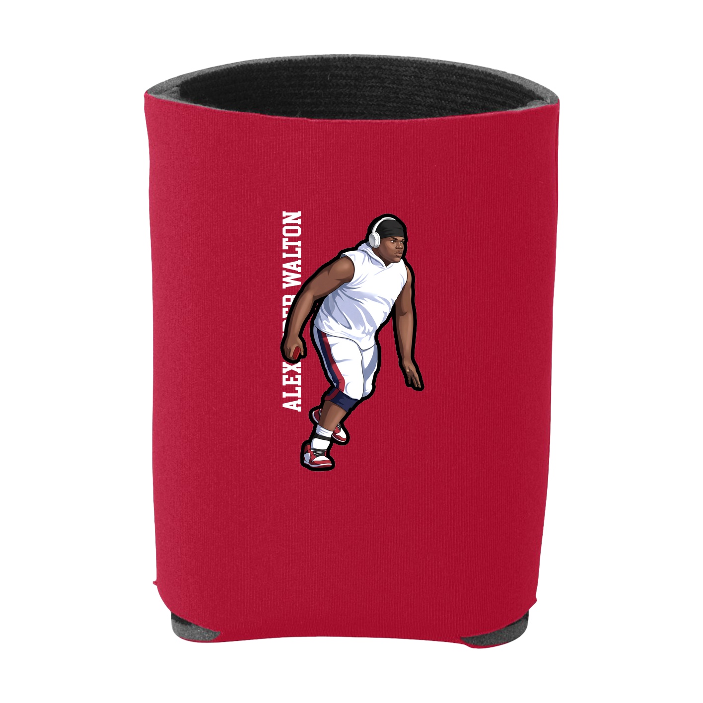 Can Holder — Name Vertical in Red