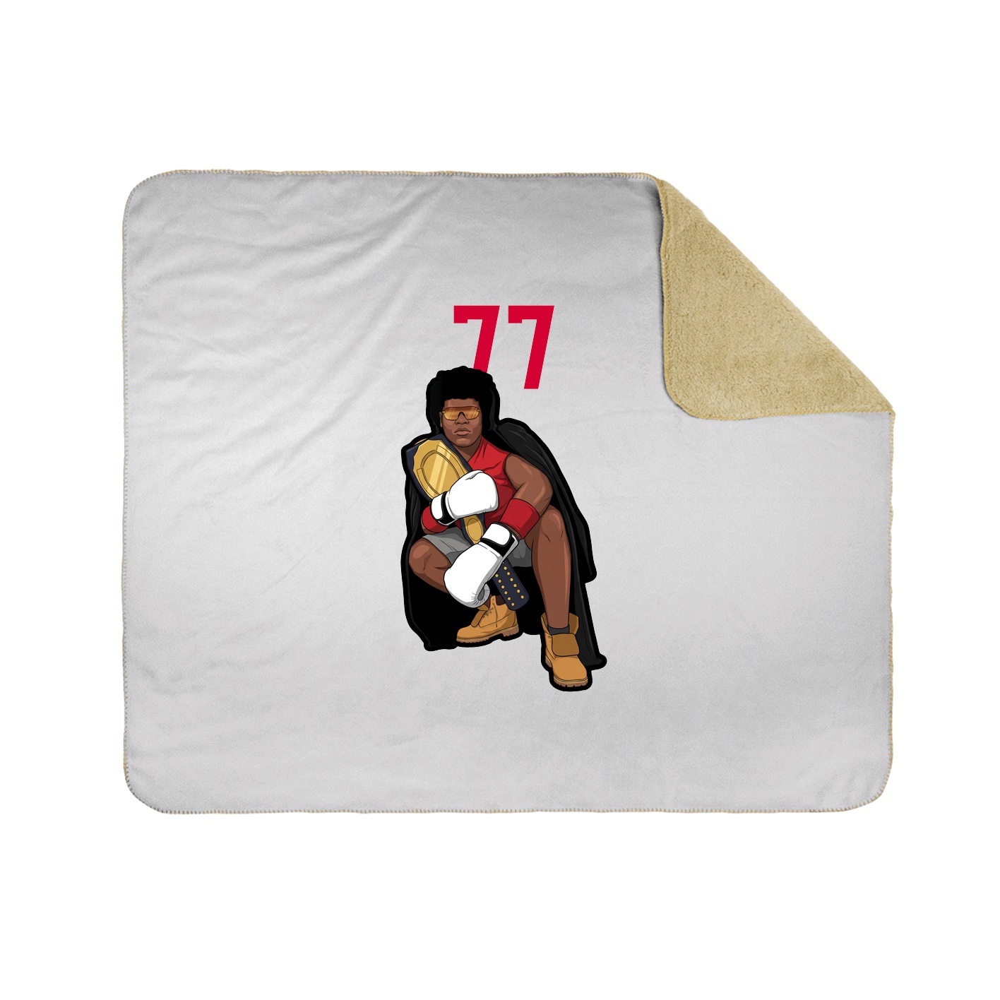 Throw Blanket — Number Top in White