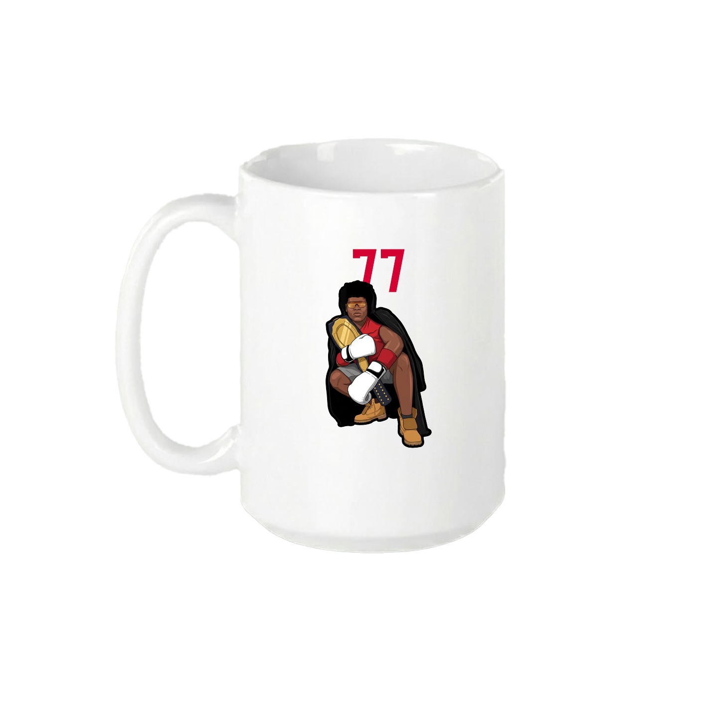 15oz Coffee Mug — Number Top in White