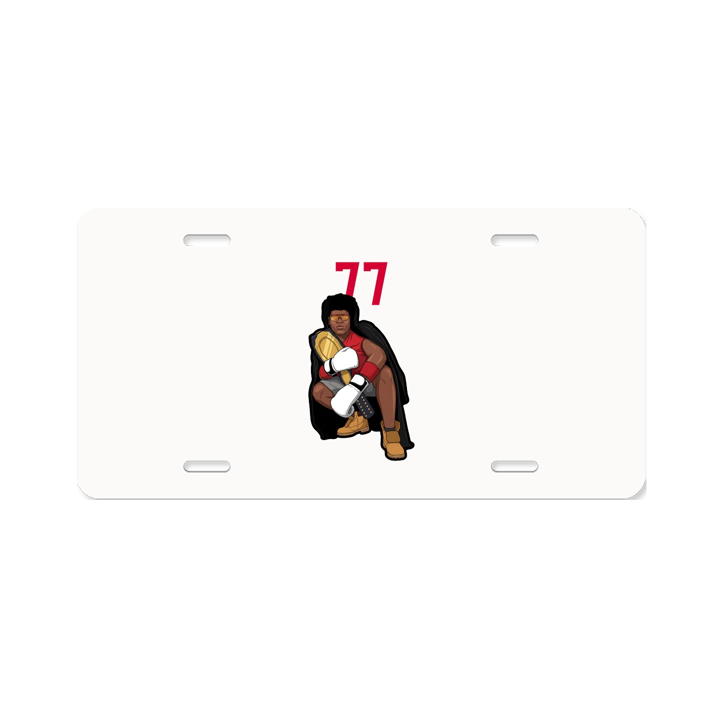 License Plate — Number Top in Classic