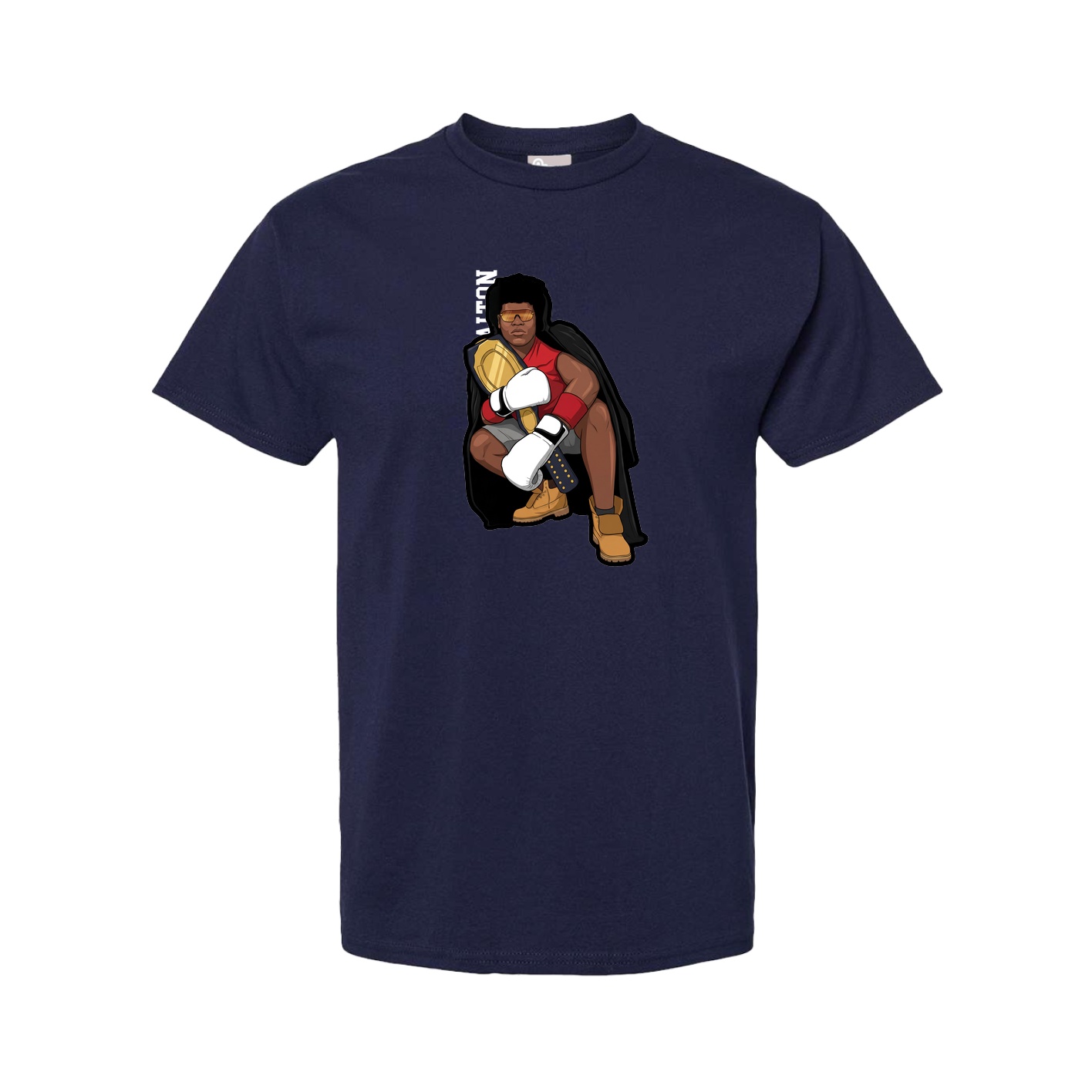 Tee — Name Vertical in Navy