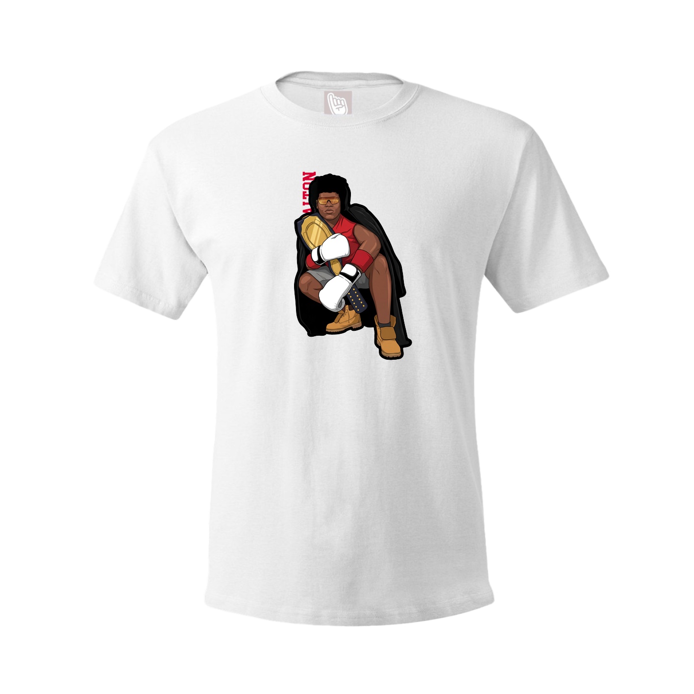 Youth Tee — Name Vertical in White