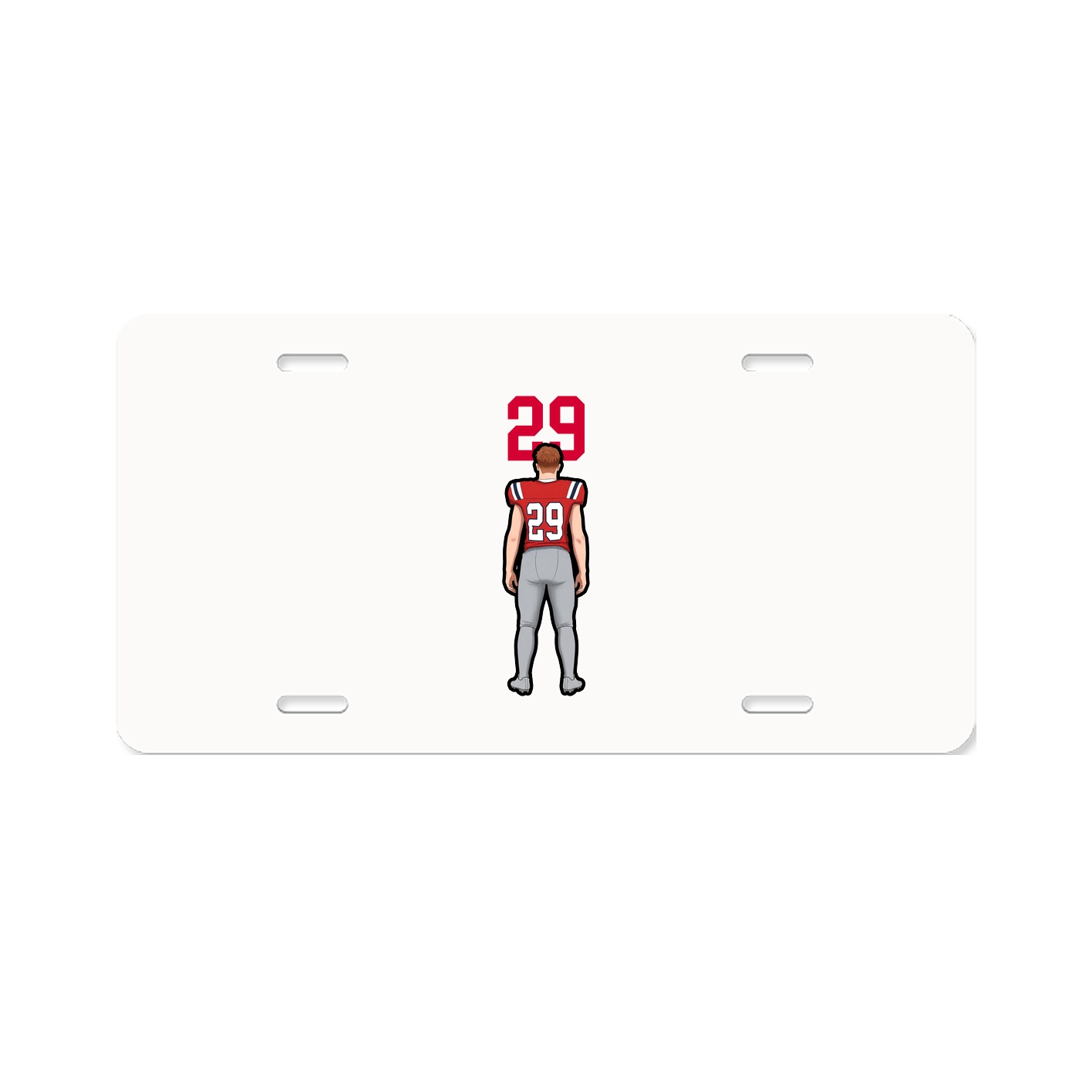 License Plate — Number Top in Classic