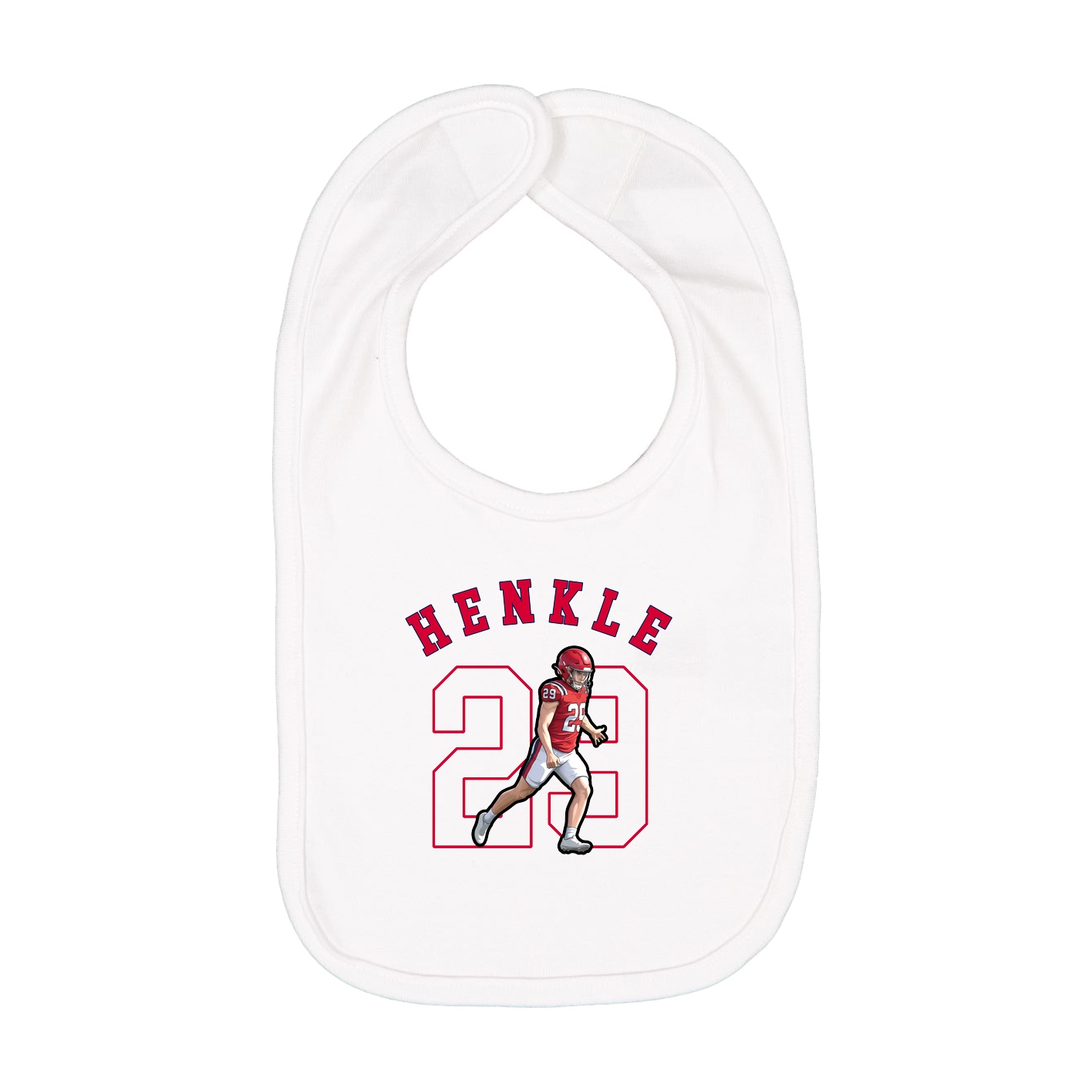 Infant Bib — Shirsey Arch in White