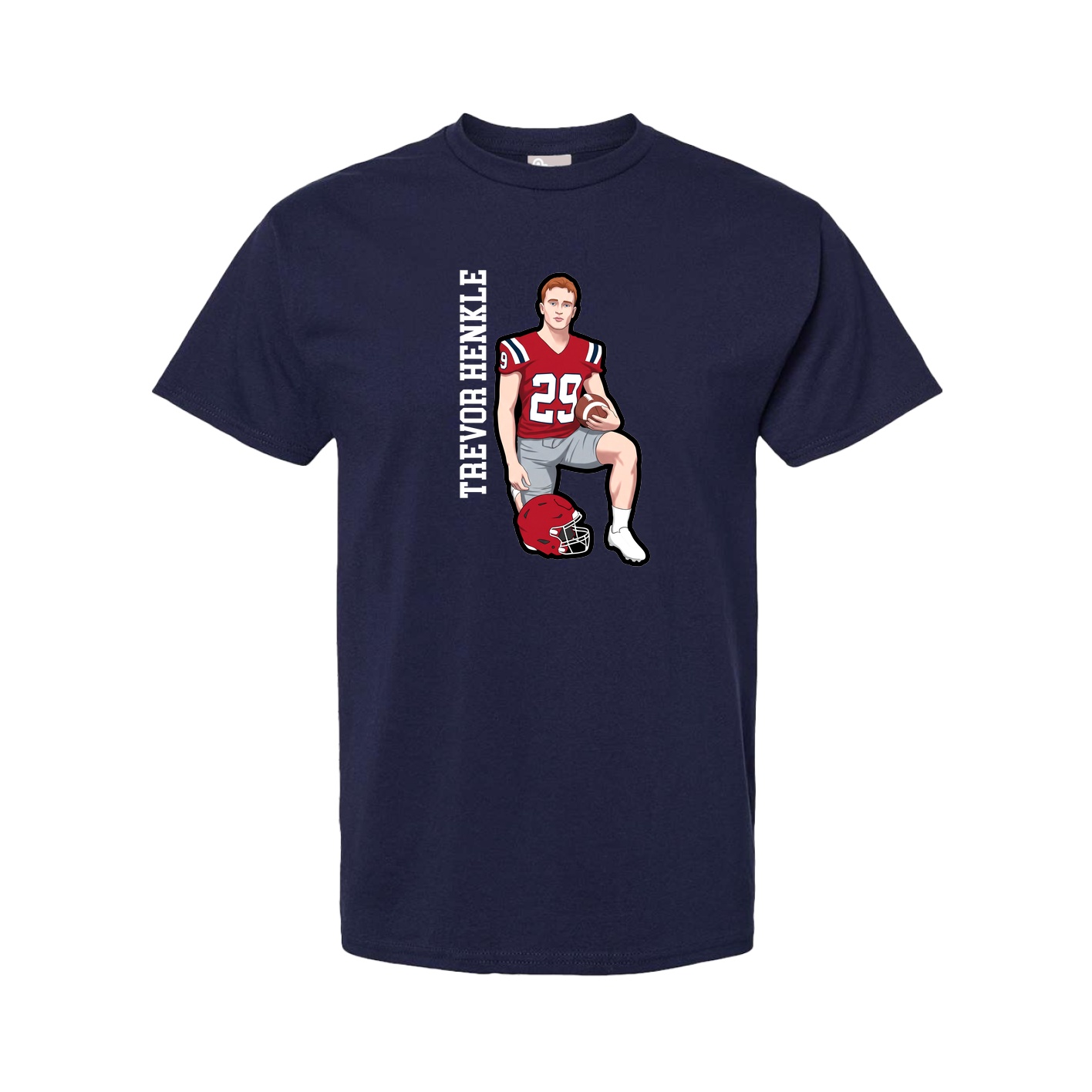 Youth Tee — Name Vertical in Navy