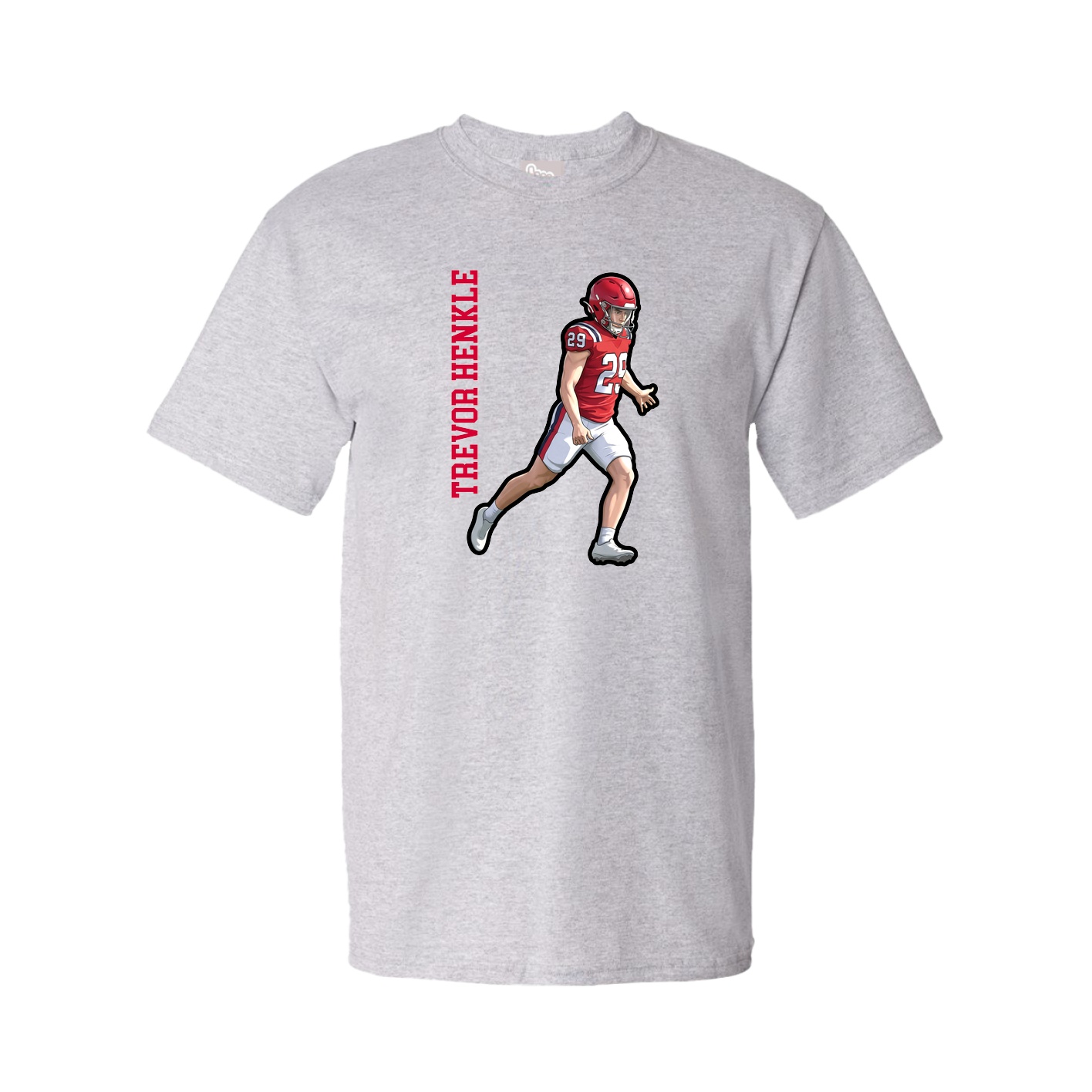 Tee — Name Vertical in Grey