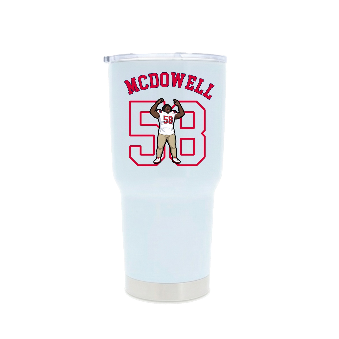 30oz Stainless Steel Tumbler — Shirsey Arch in White