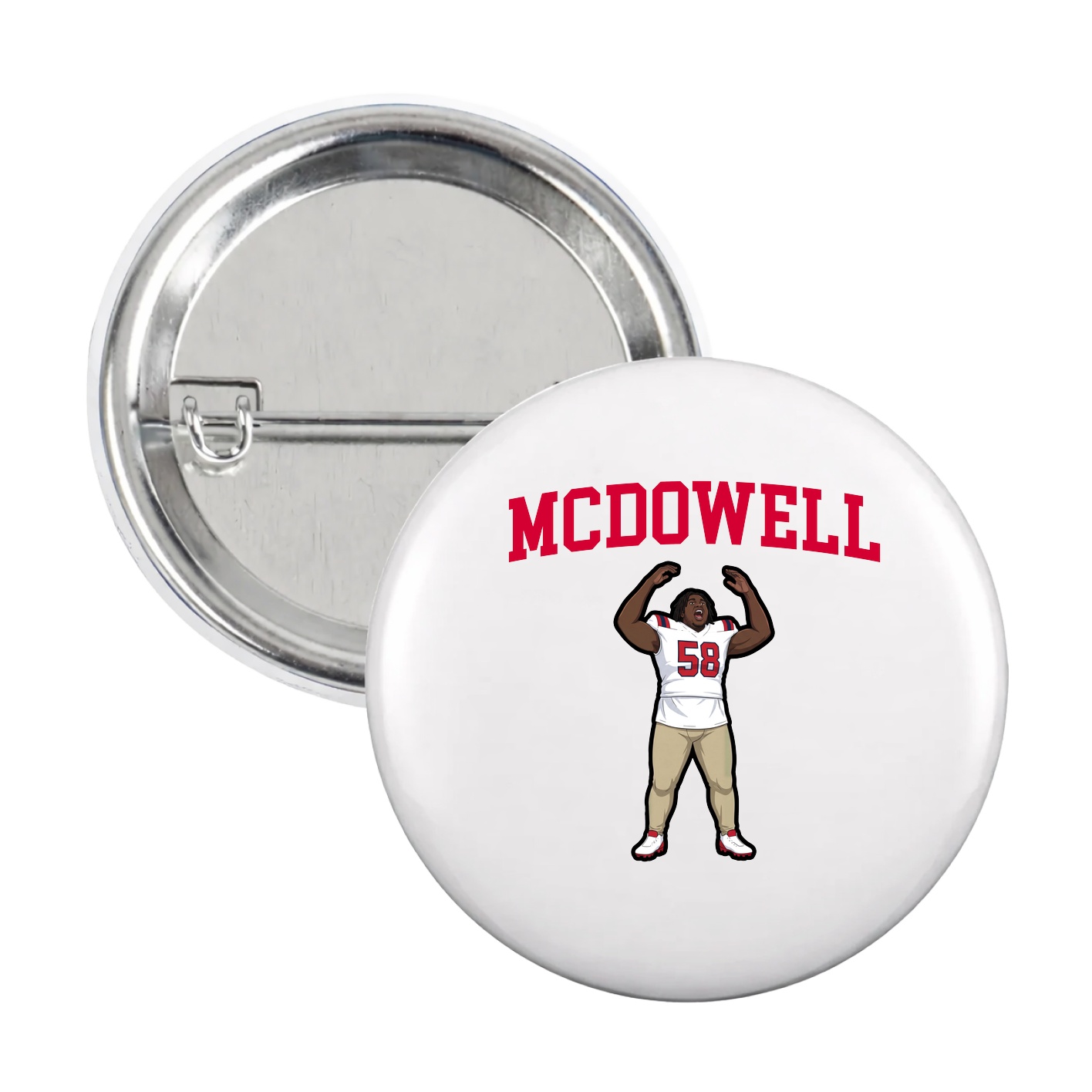 Game Day Button — Shirsey in White