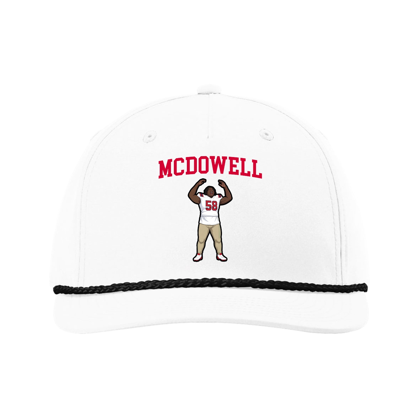 Five-Panel Classic Rope Cap — Shirsey in White