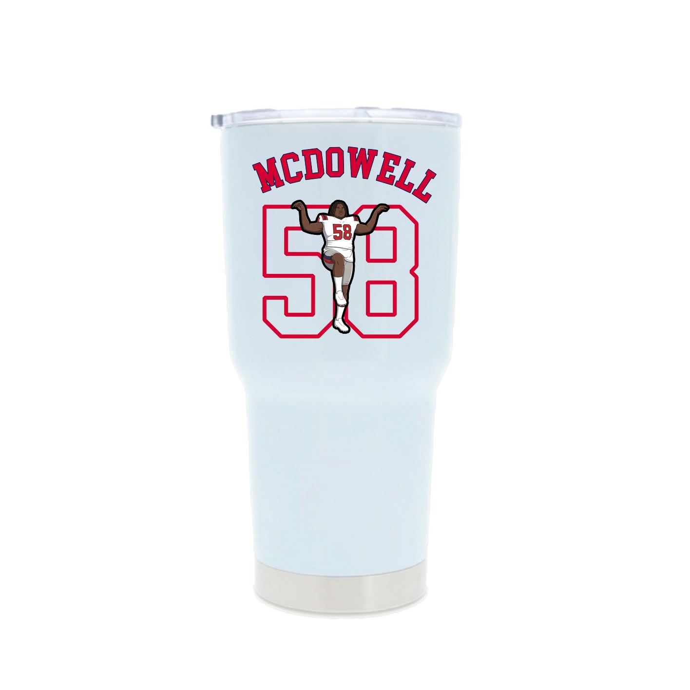 30oz Stainless Steel Tumbler — Shirsey Arch in White