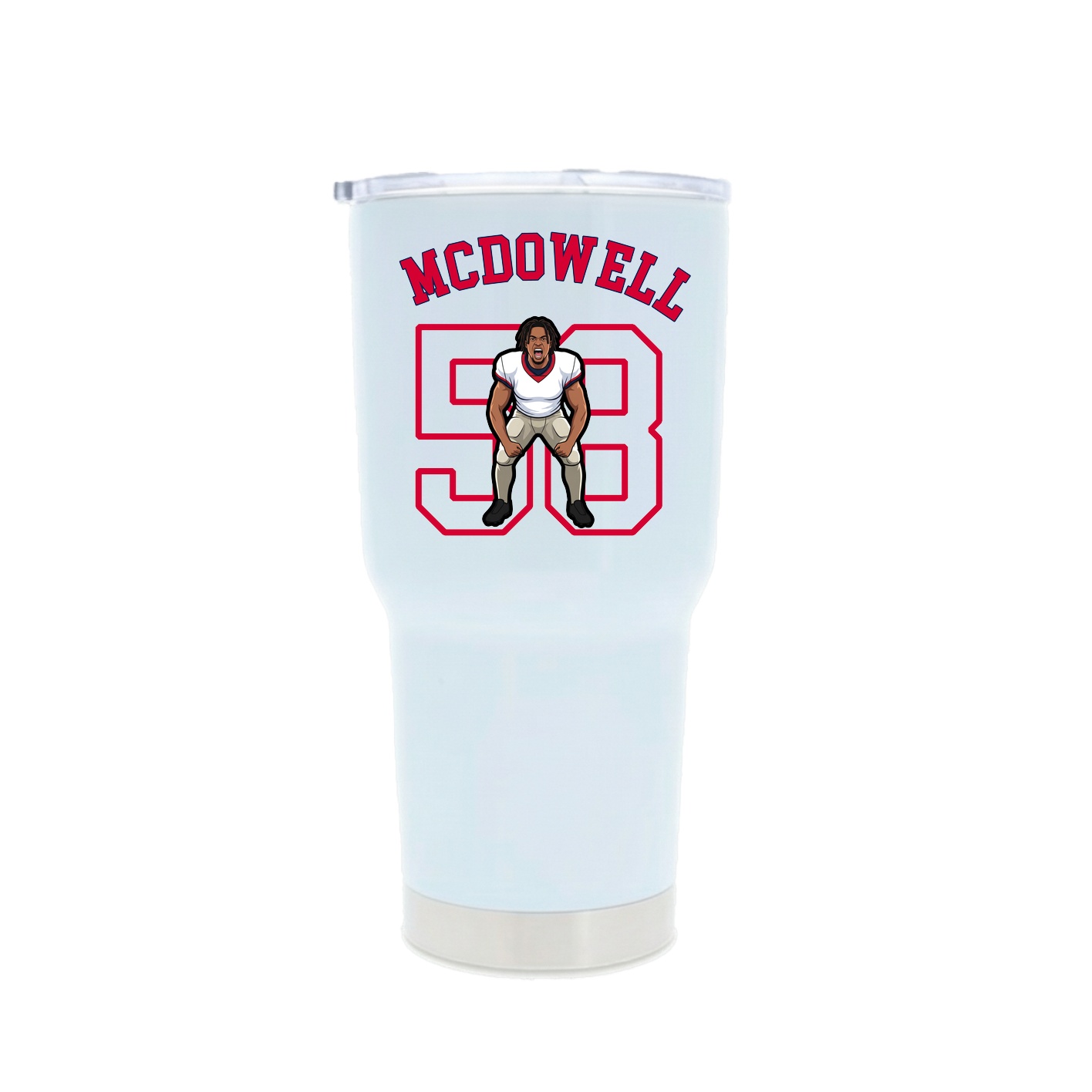 30oz Stainless Steel Tumbler — Shirsey Arch in White