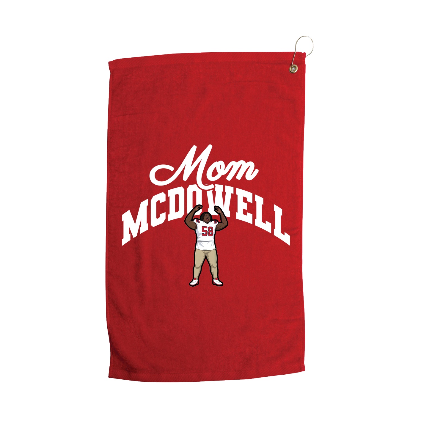Golf Towel — Mothers Day Arch in Red