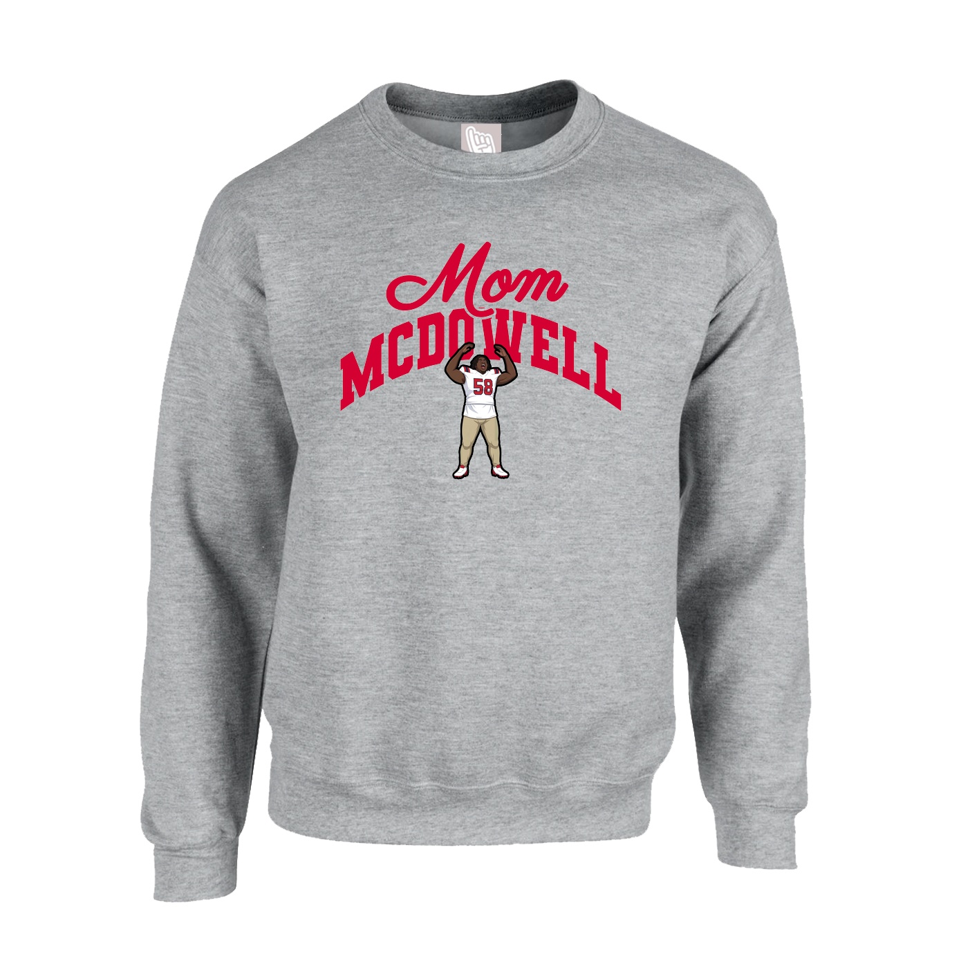 Fleece Crew — Mothers Day Arch in Grey