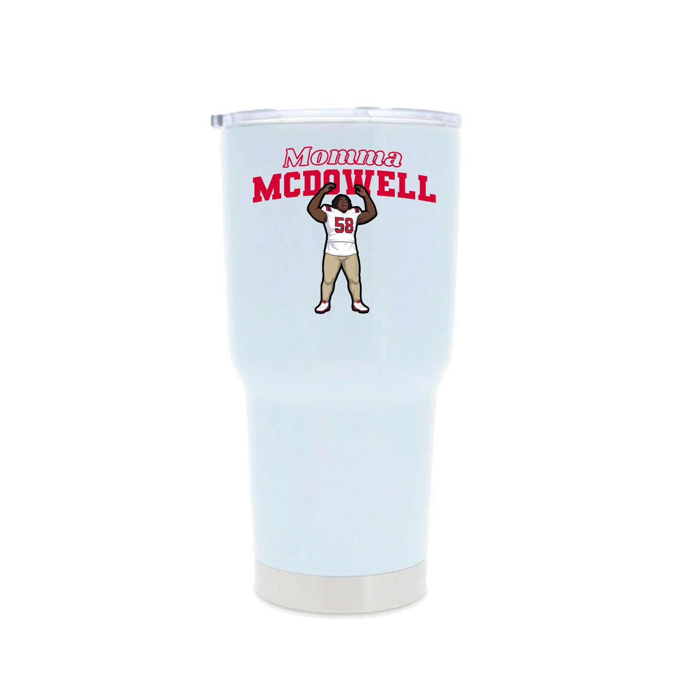 30oz Stainless Steel Tumbler — Mothers Day Block in White
